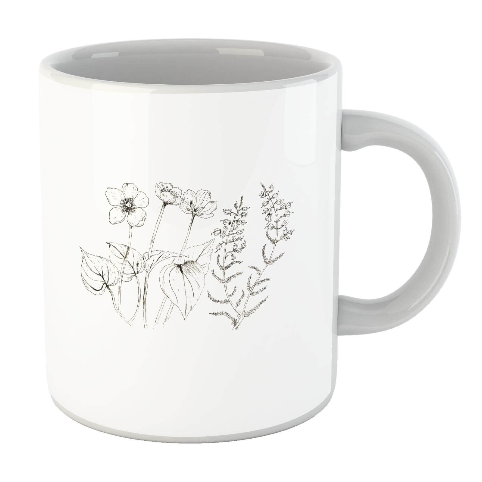 Wild Flower Line Art Mug