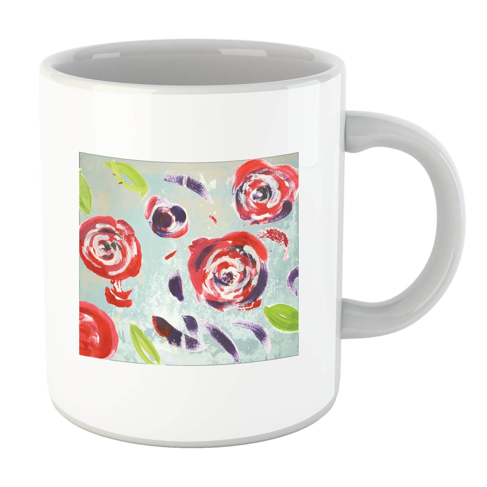 Acrylic Painted Flowers Mug