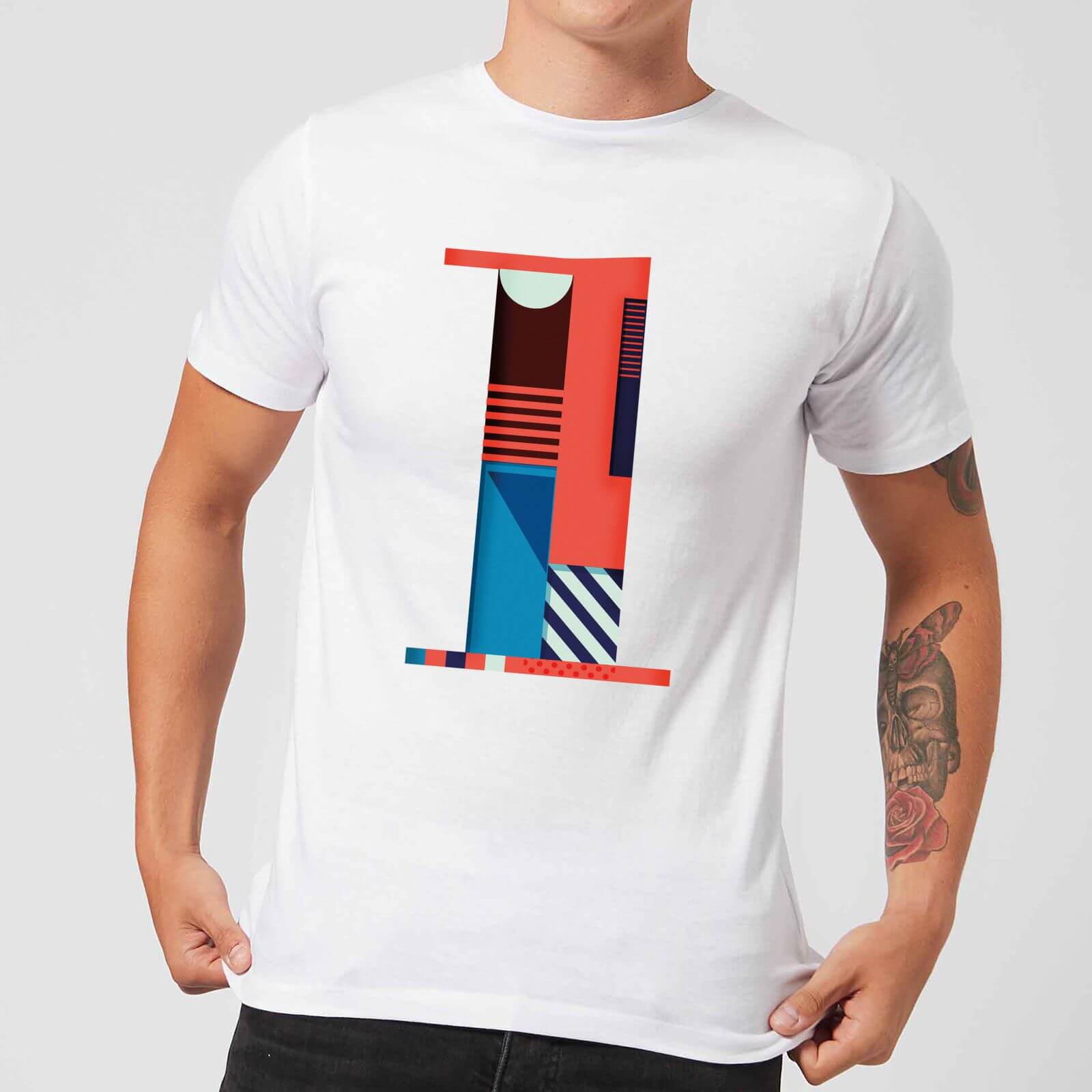 1 Men's T-Shirt - White - 5XL - White