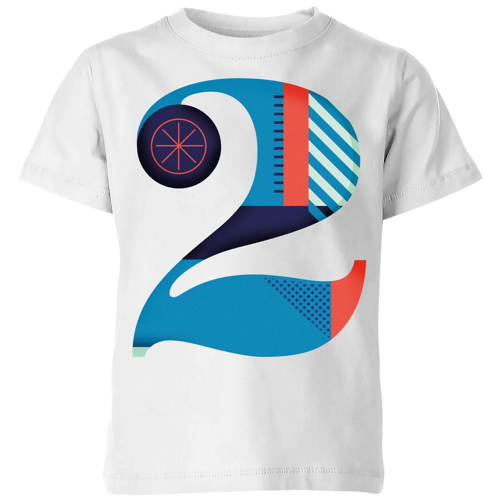 2 Kids' T-Shirt - White - 3-4 Years - White