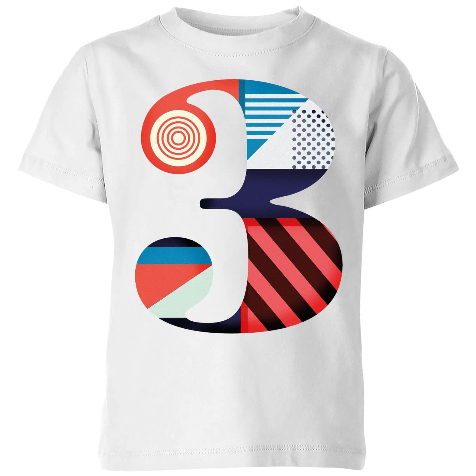 3 Kids' T-Shirt - White - 9-10 Years - White