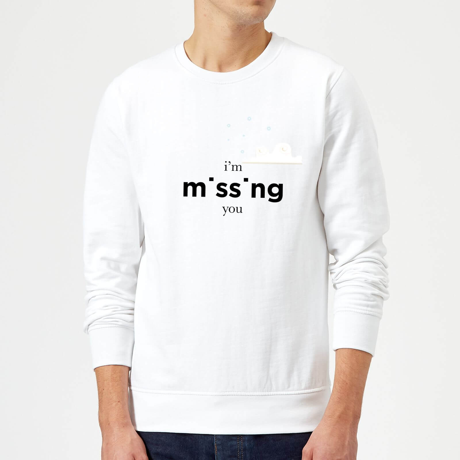 I'm Missing You Sweatshirt - White - S - White