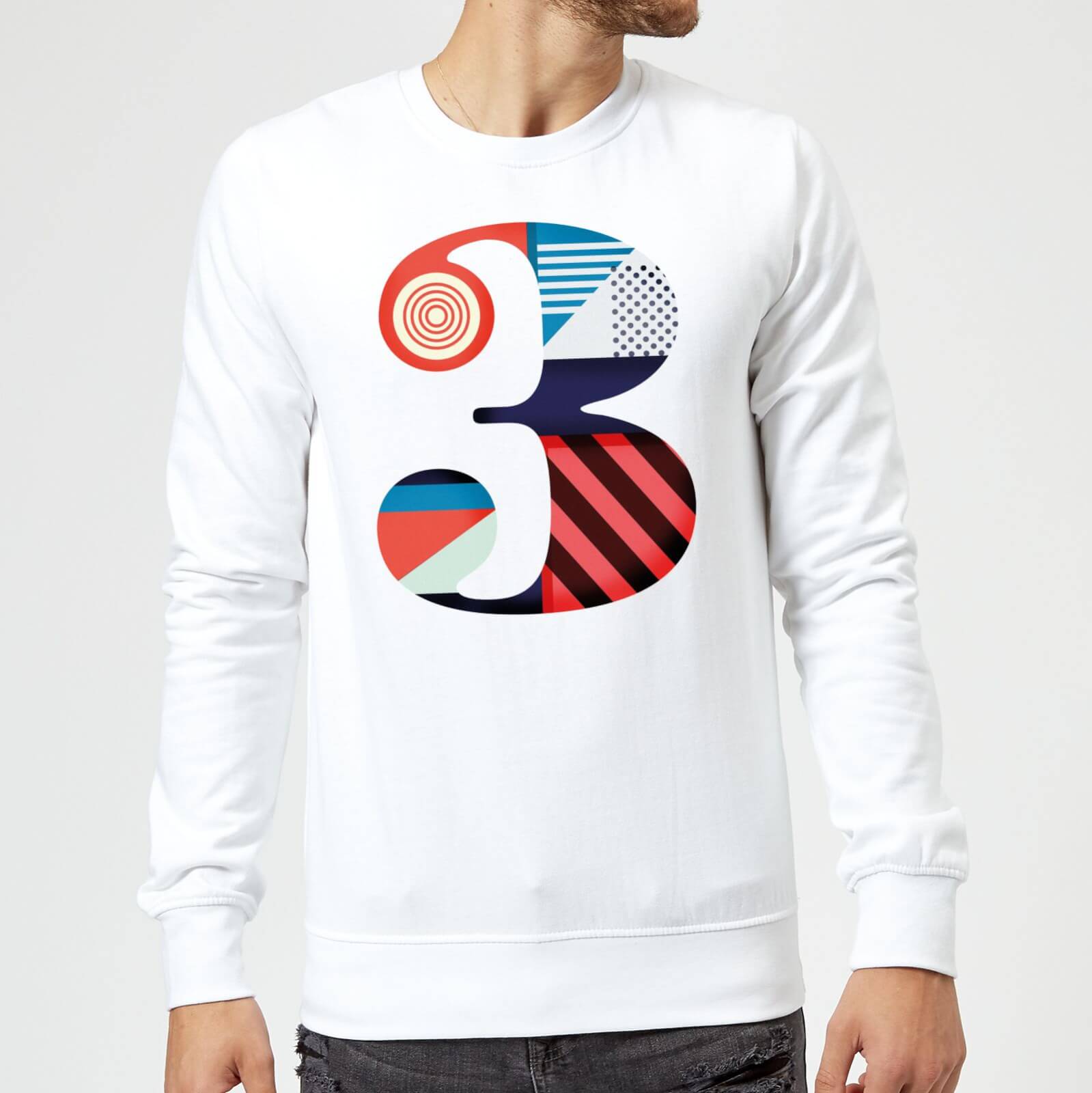 3 Sweatshirt - White - S - White