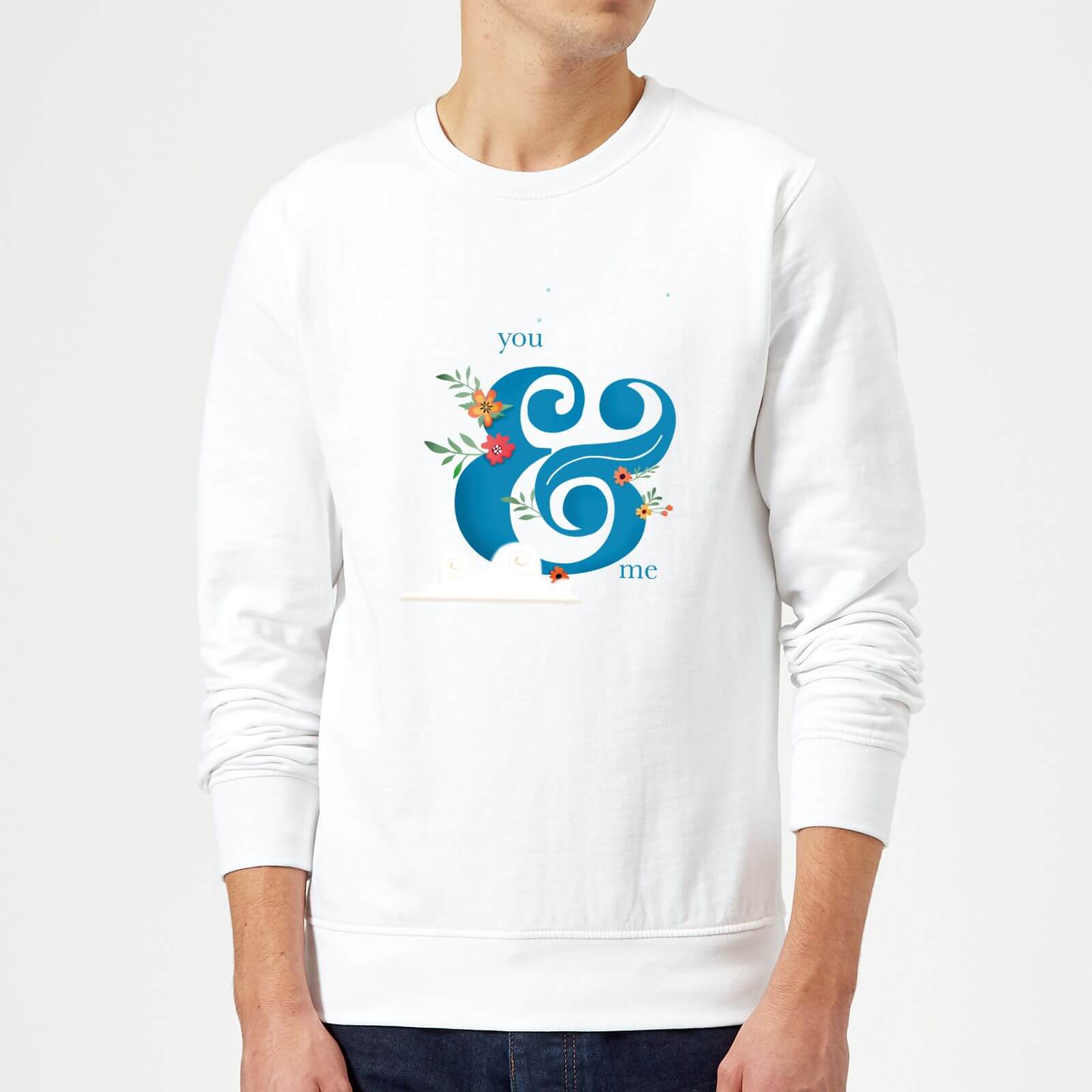 You & Me Sweatshirt - White - S - White