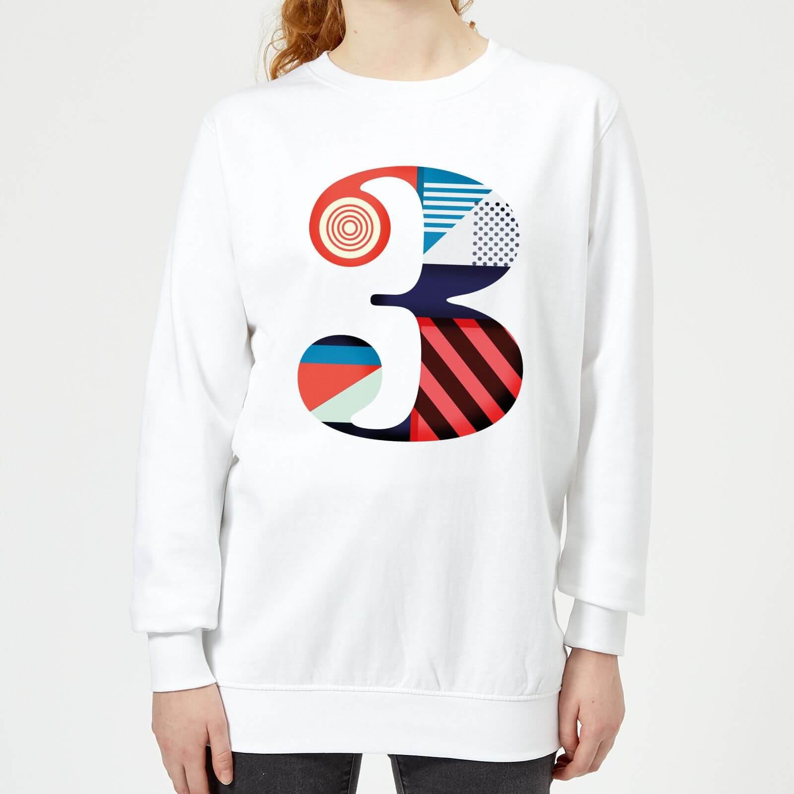 3 Women's Sweatshirt - White - S - White