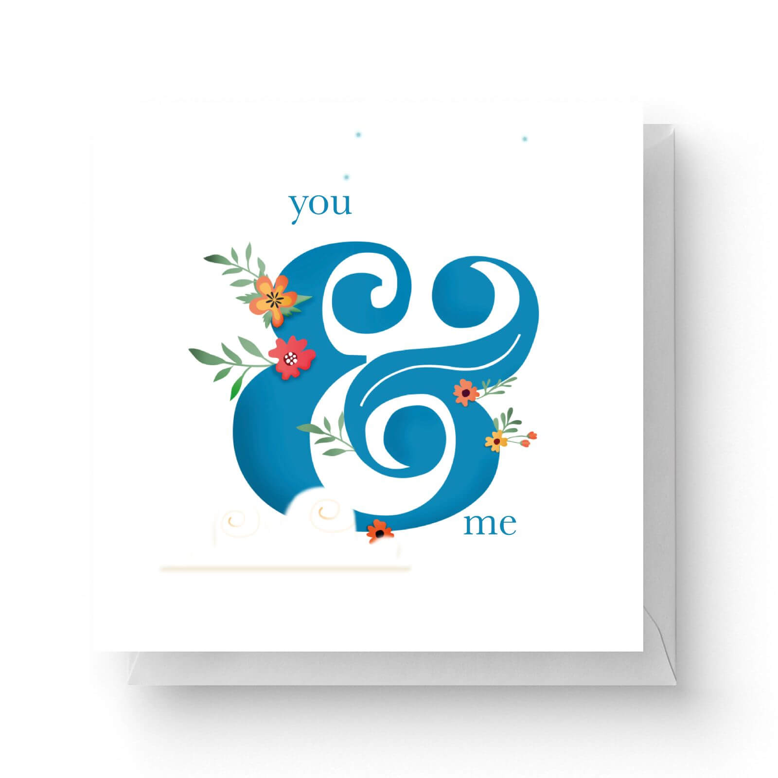 You & Me Square Greetings Card (14.8cm x 14.8cm)