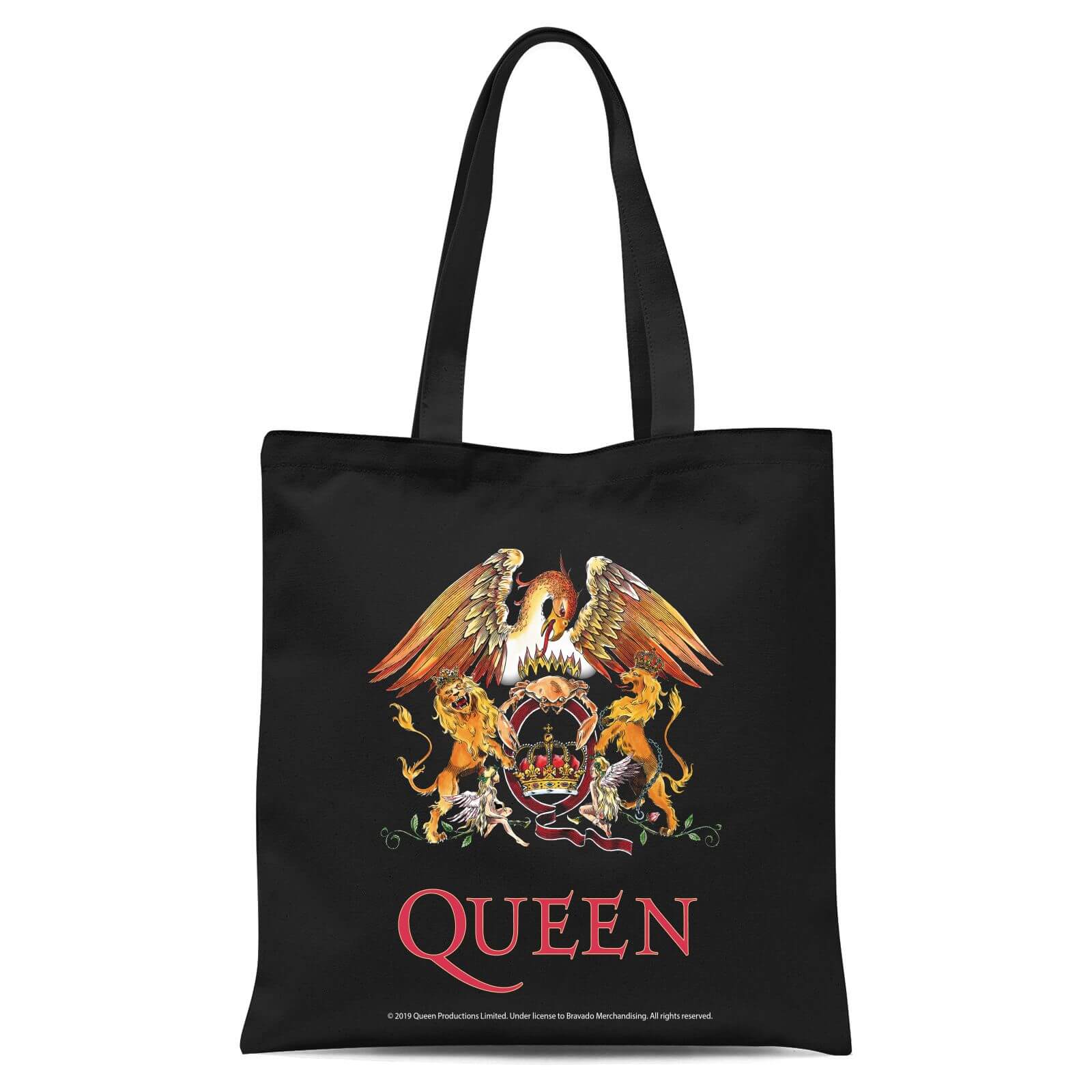 Queen Crest Tote Bag - Black
