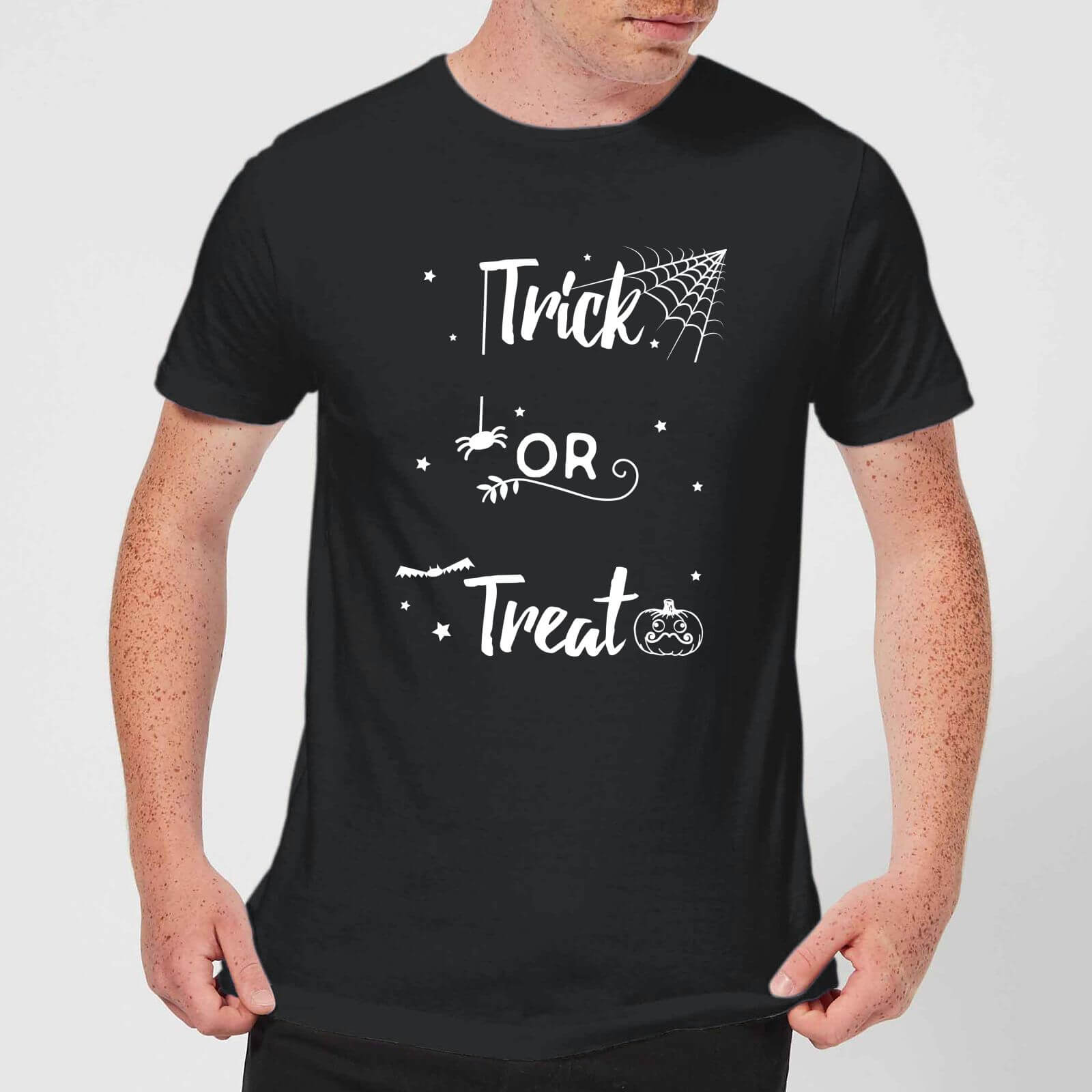 Trick Or Treat Spider Men's T-Shirt - Black - XS - Black