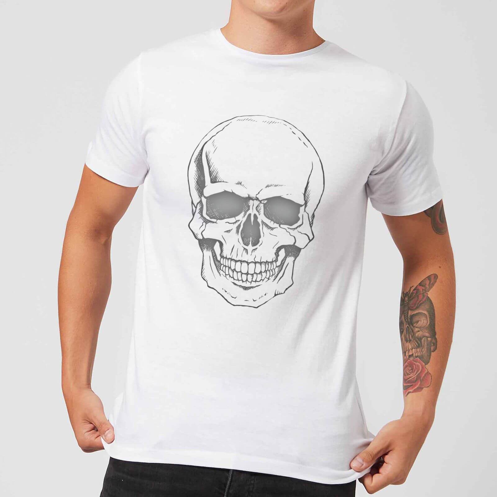 Skull Men's T-Shirt - White - XS - White