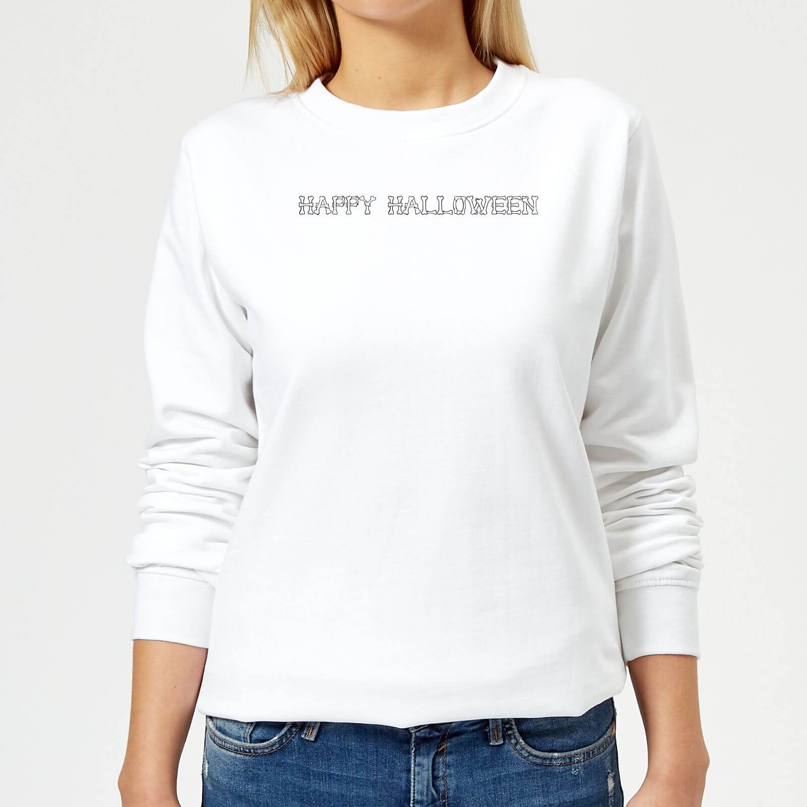 Happy Halloween Bones Women's Sweatshirt - White - XS - White