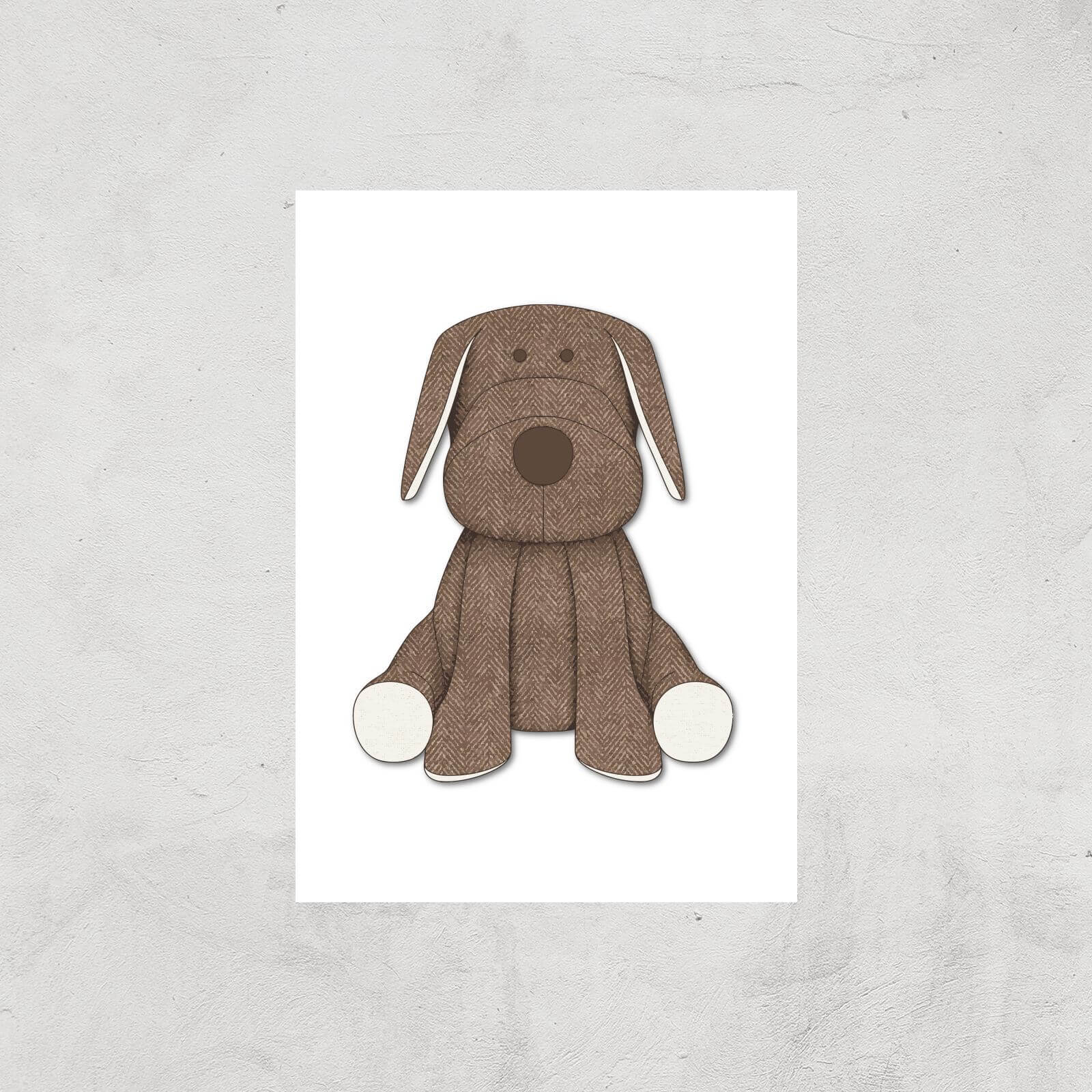 Brown Dog Teddy Art Print - A4 - Print Only