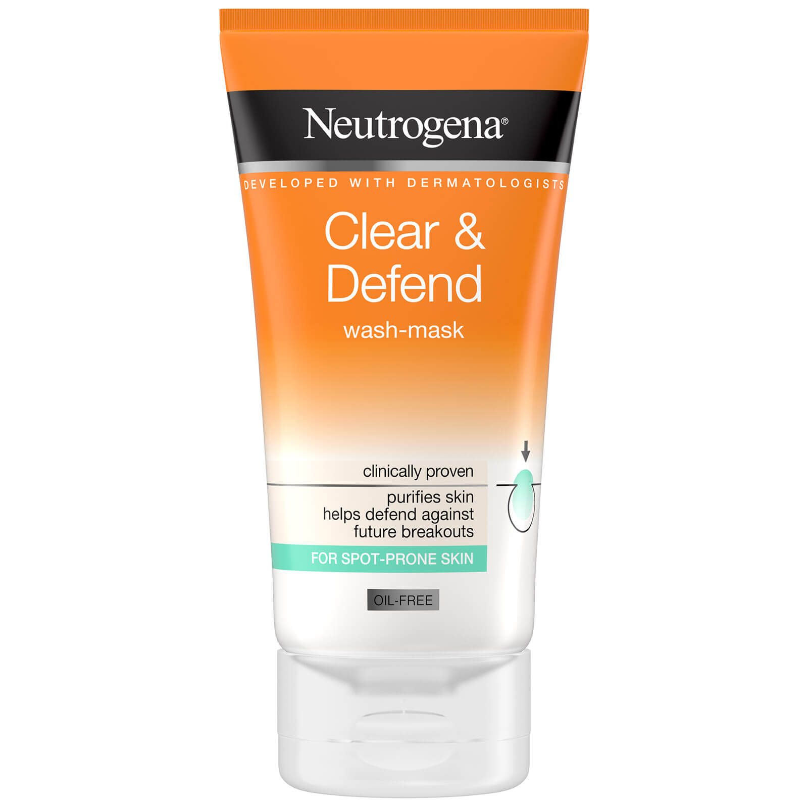 Neutrogena Clear and Defend 2 in 1 Wash Mask 150ml