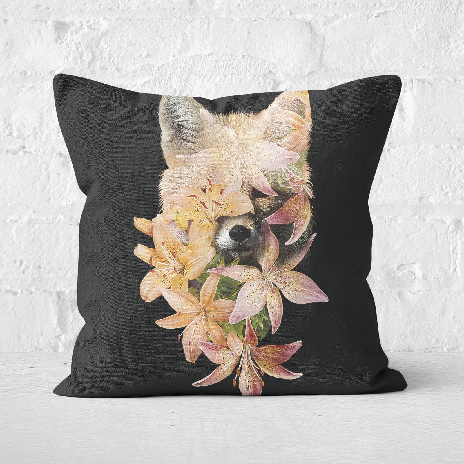 Foxy Flowers Cushion Square Cushion - 60x60cm - Soft Touch