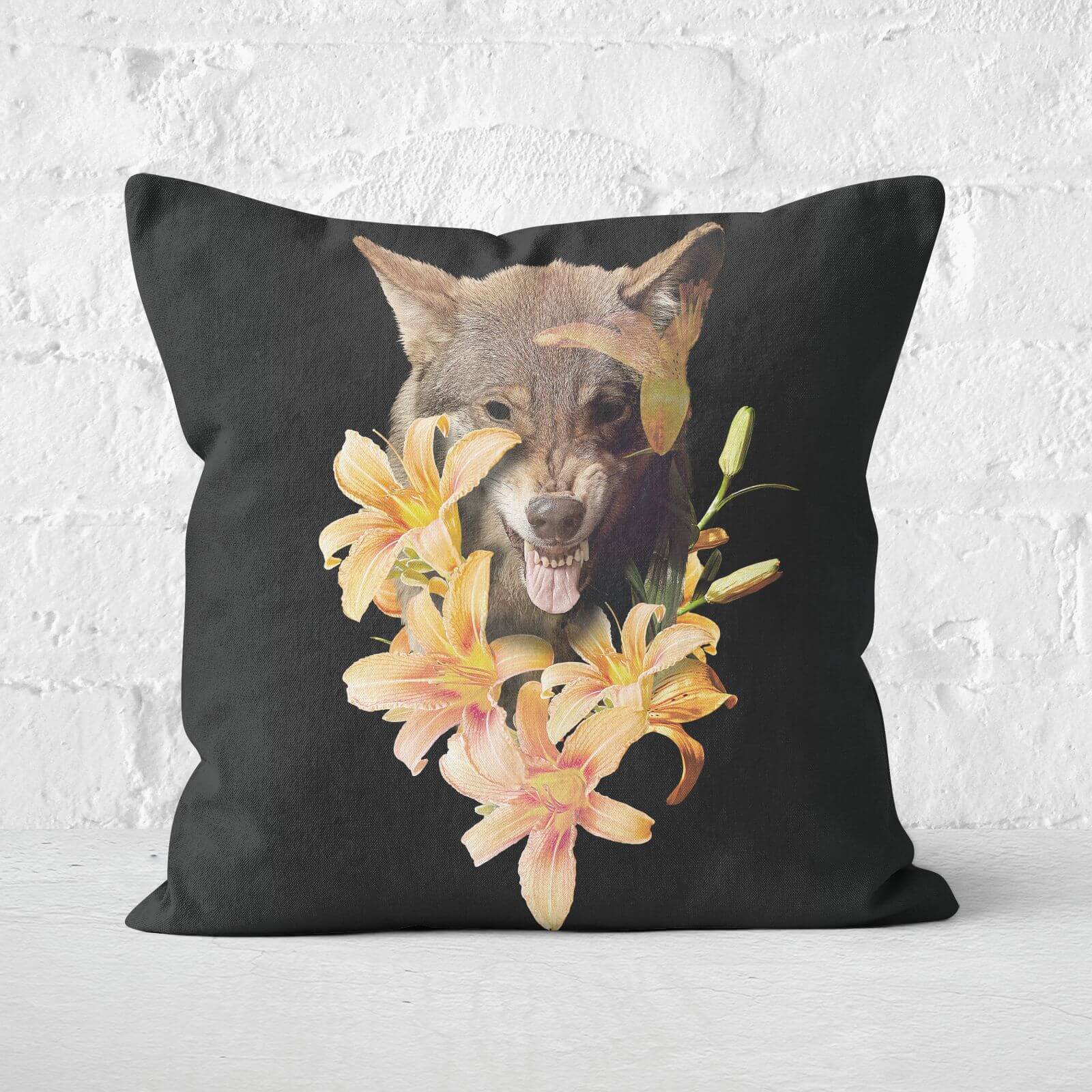 Wolfish Flowers Cushions Square Cushion - 50x50cm - Soft Touch
