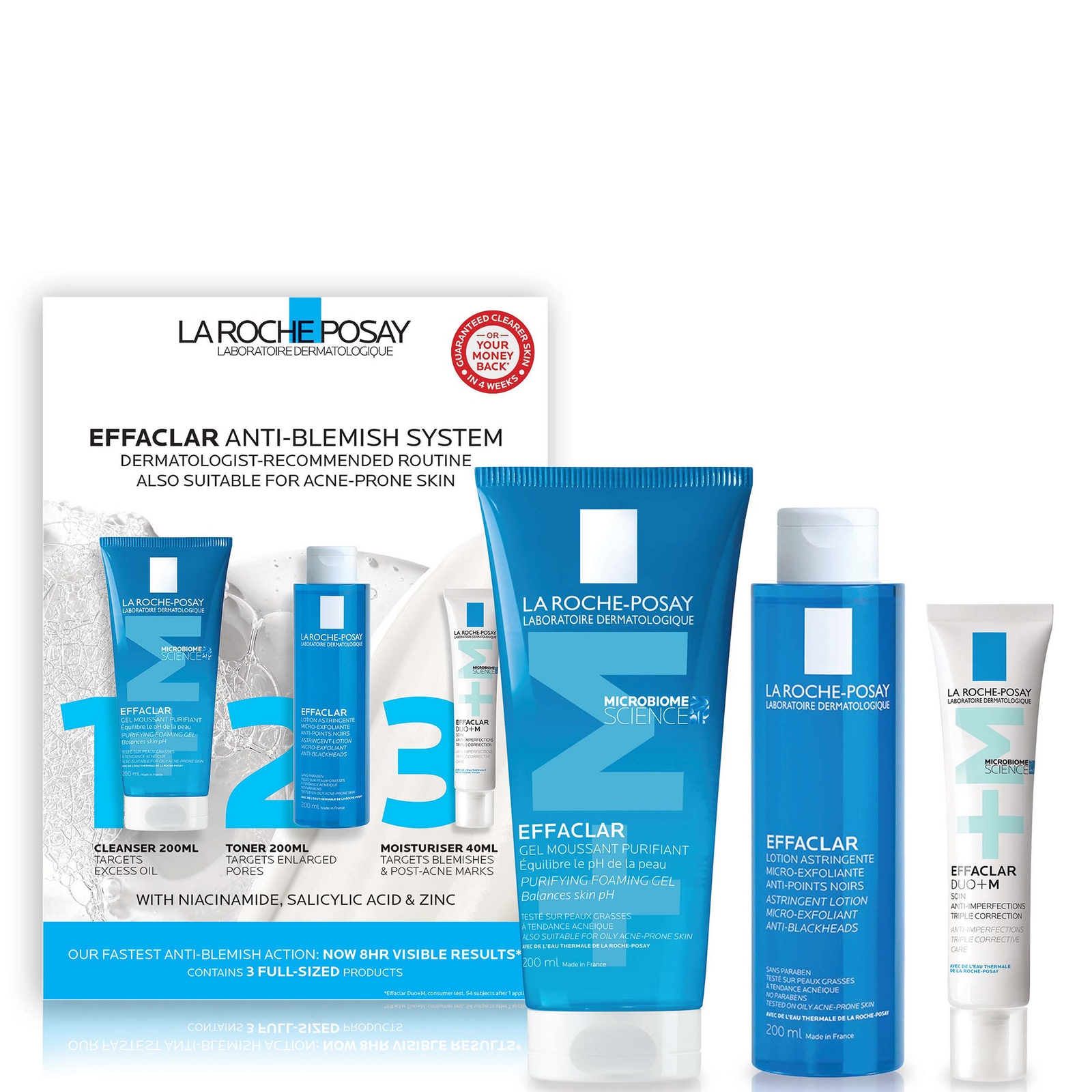 La Roche-Posay Effaclar 3-Step Anti Blemish System Zestaw Przeciw Wypryskom 440 Ml-image