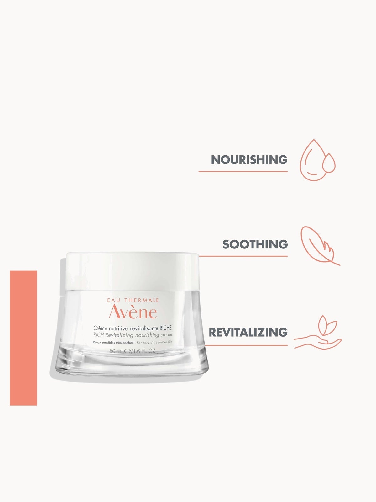 Avène Les Essentiels Rich Revitalising Nourishing Cream for Dry, Sensitive Skin 50ml 3
