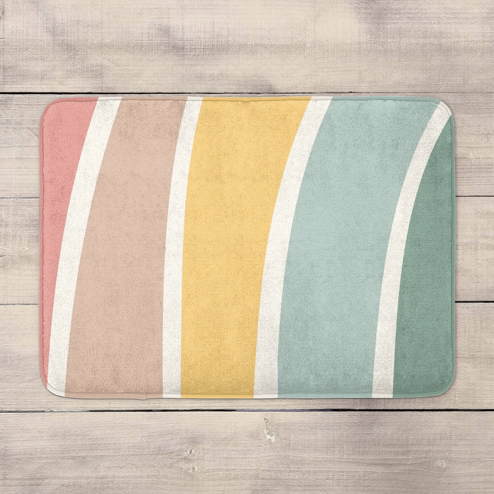 Rainbow Hand Drawn Rainbow Bath Mat