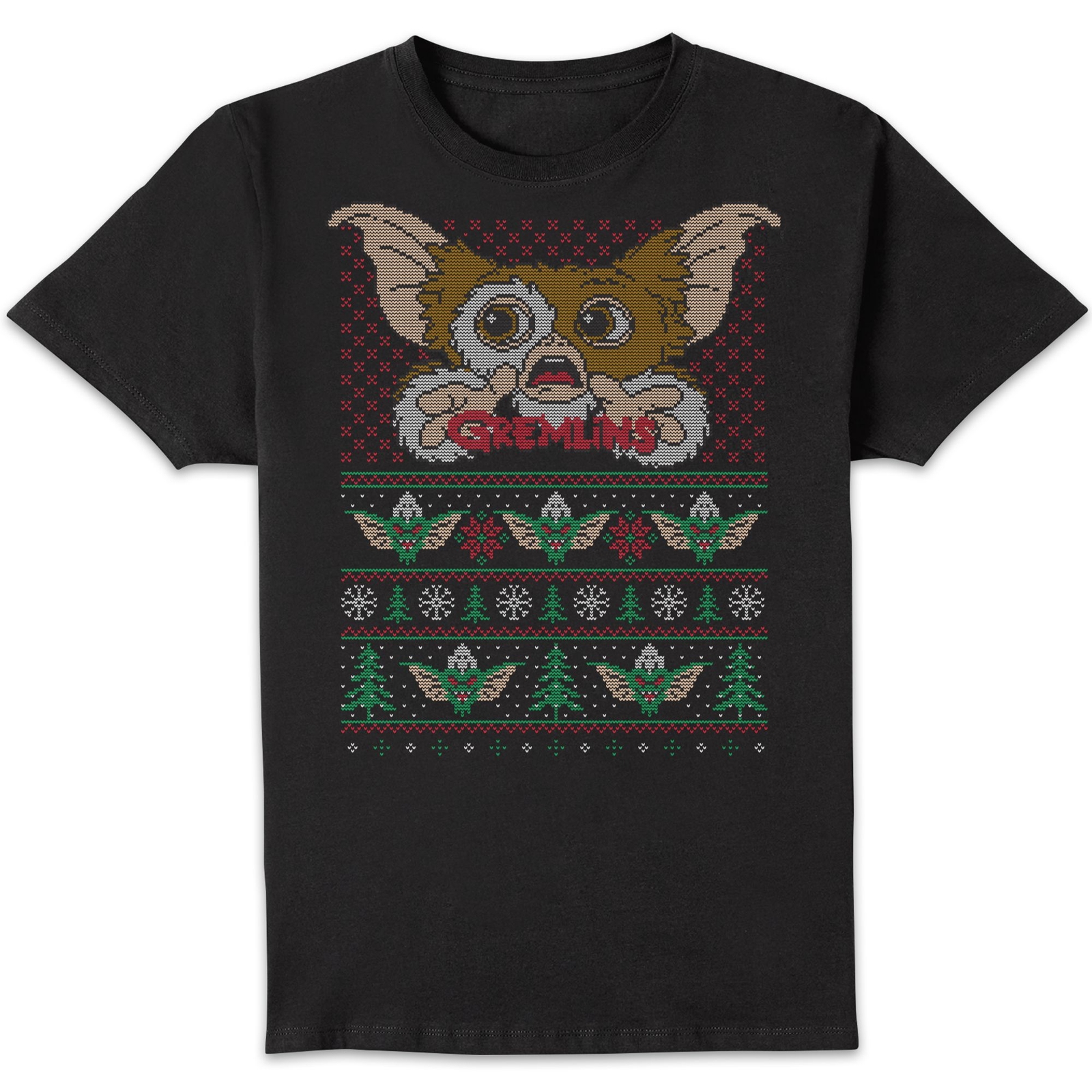 Gremlins Ugly Knit Men's Christmas T-Shirt - Black - XXL
