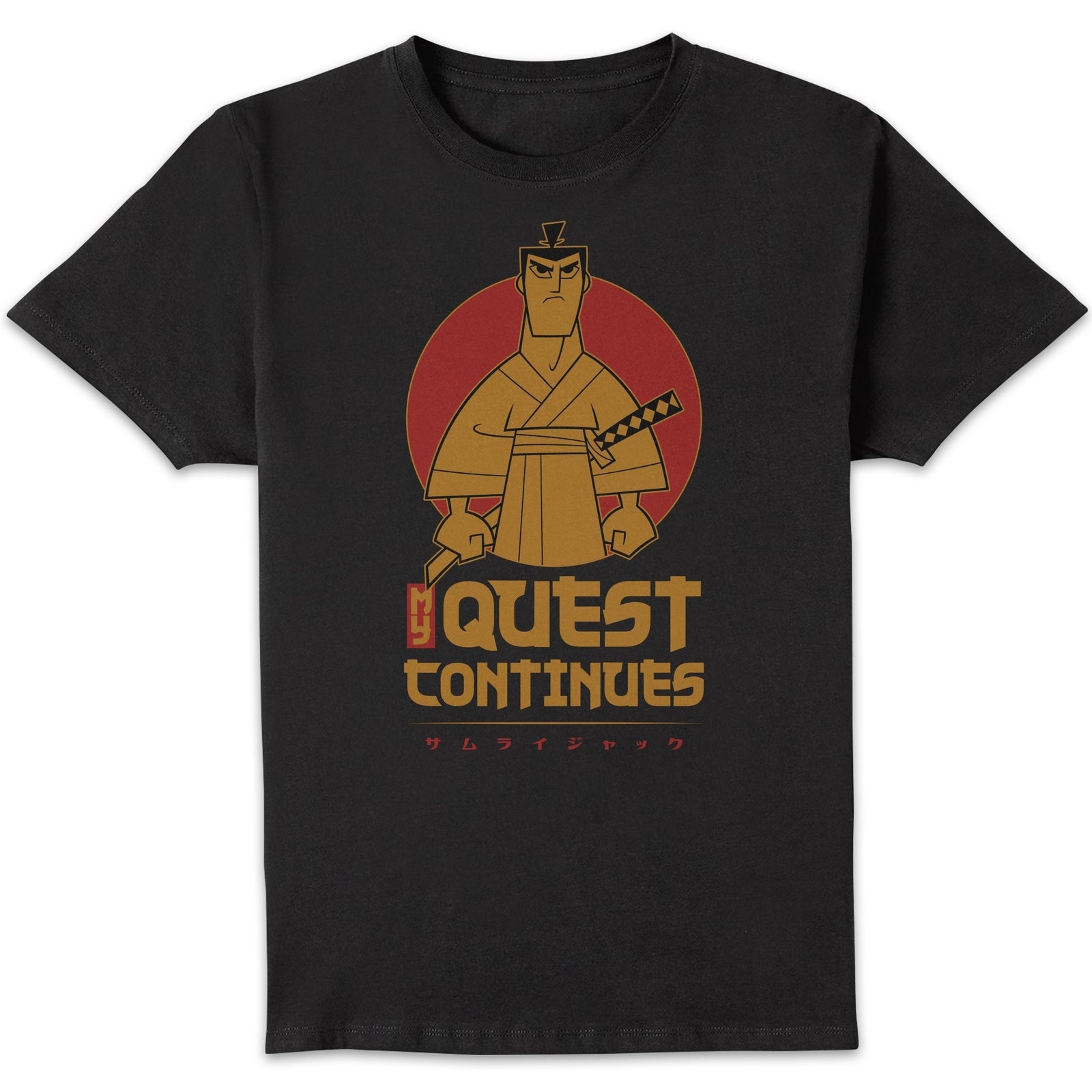 Samurai Jack My Quest Continues Men's T-Shirt - Black - S