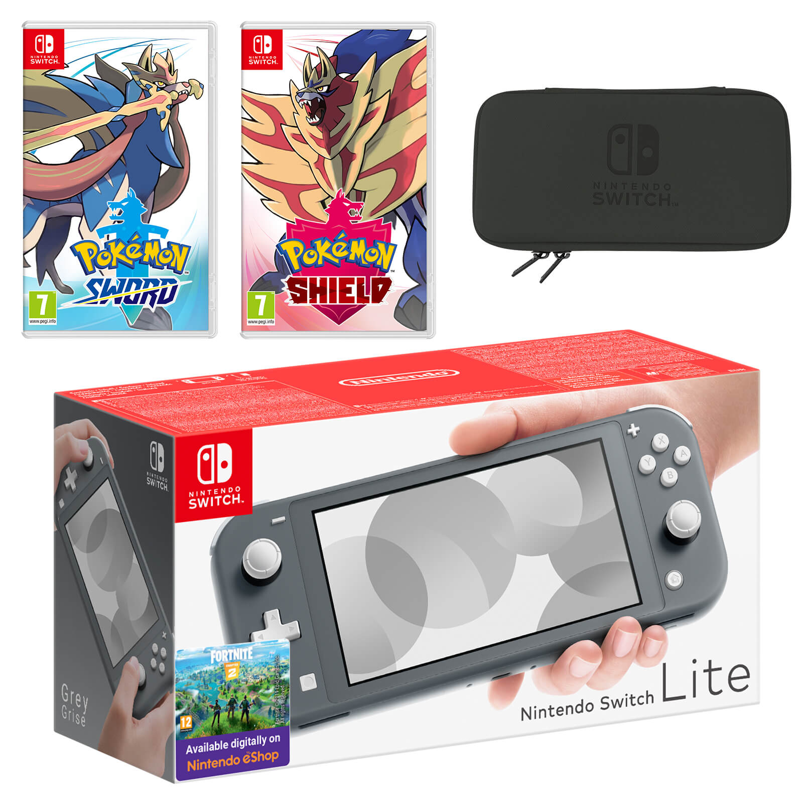Nintendo Switch Lite Grey Pokemon Sword And Pokemon Shield Double Pack Nintendo Official Uk Store