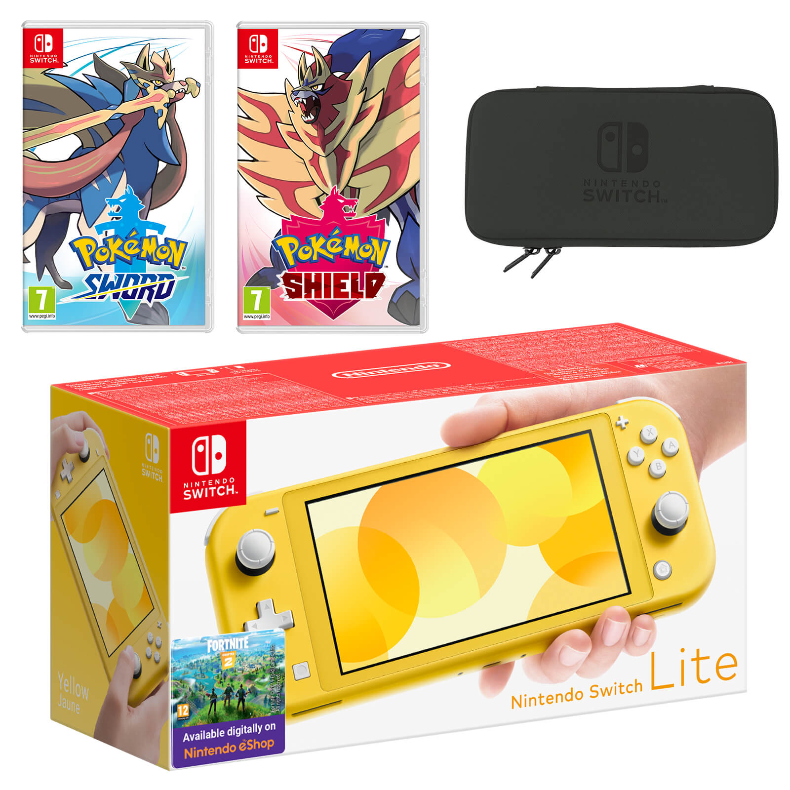 Nintendo Switch Lite Yellow Pokemon Sword And Pokemon Shield Double Pack Nintendo Official Uk Store