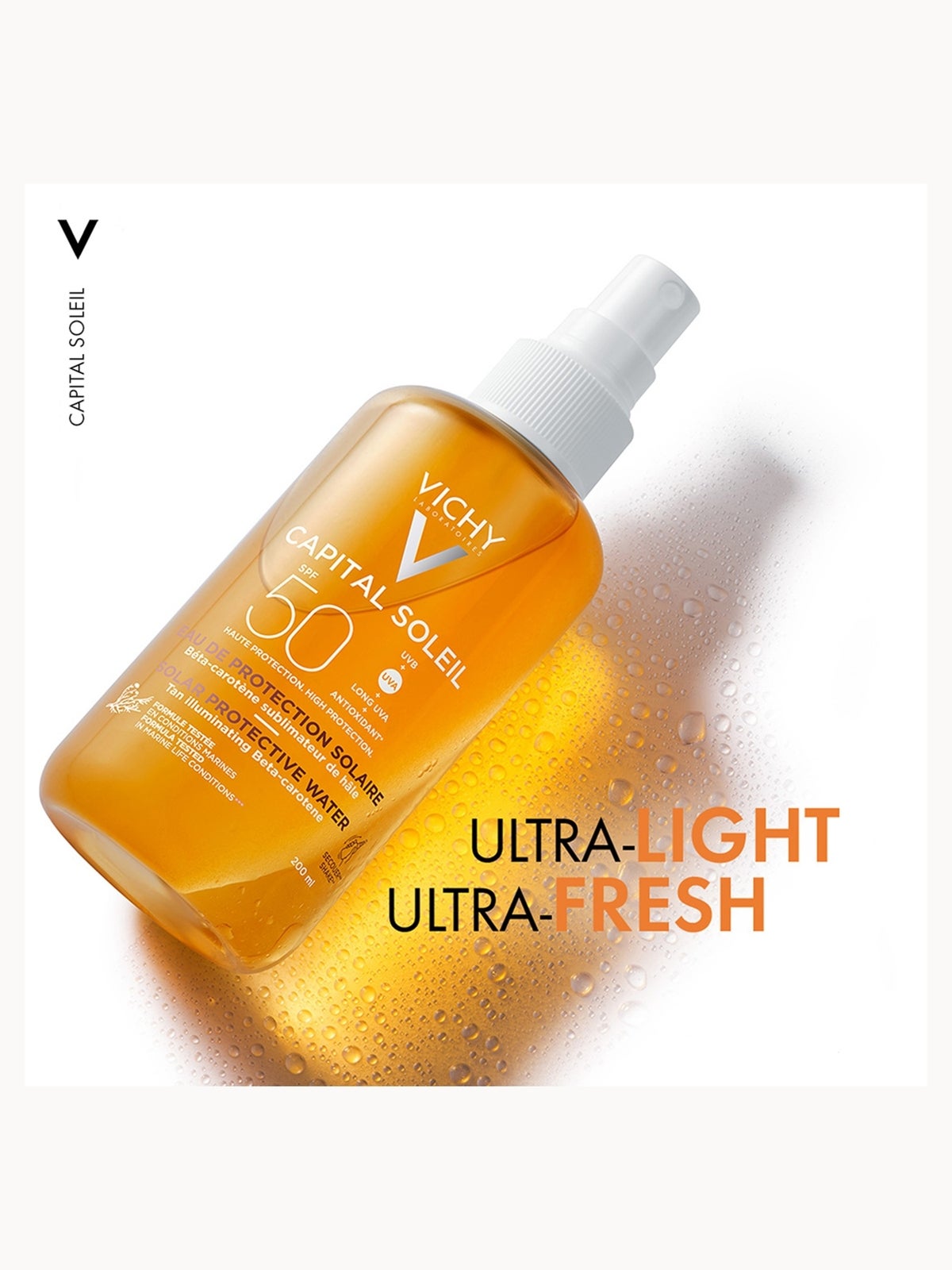VICHY Capital Soleil Solar Protective Water Tan Enhance SPF50 200ml 4