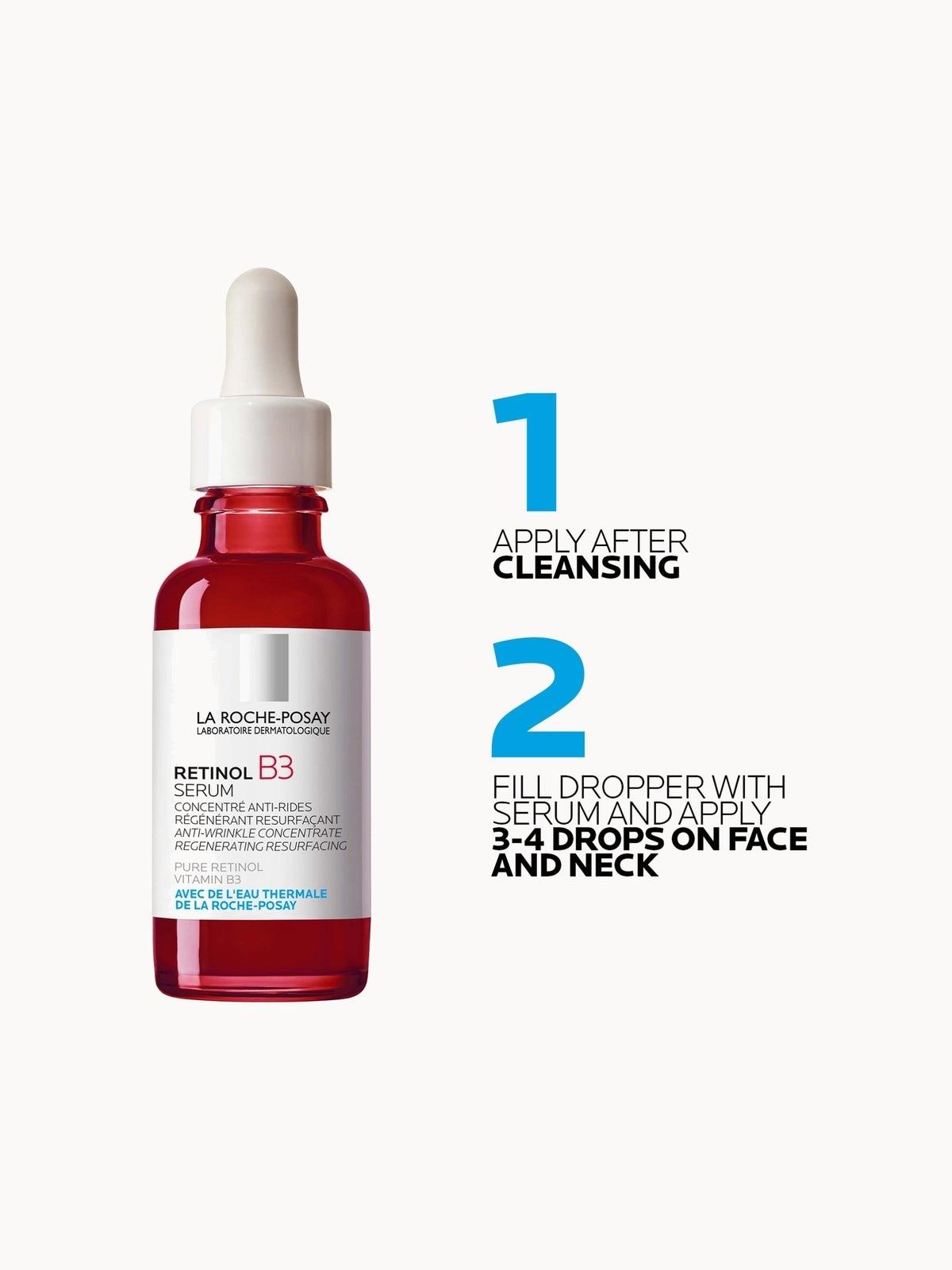 La Roche-Posay Retinol B3 Anti-wrinkle Anti-Ageing Serum With Retinol And Vitamin B3 Suitable For Sensitive Skin 30ml 2
