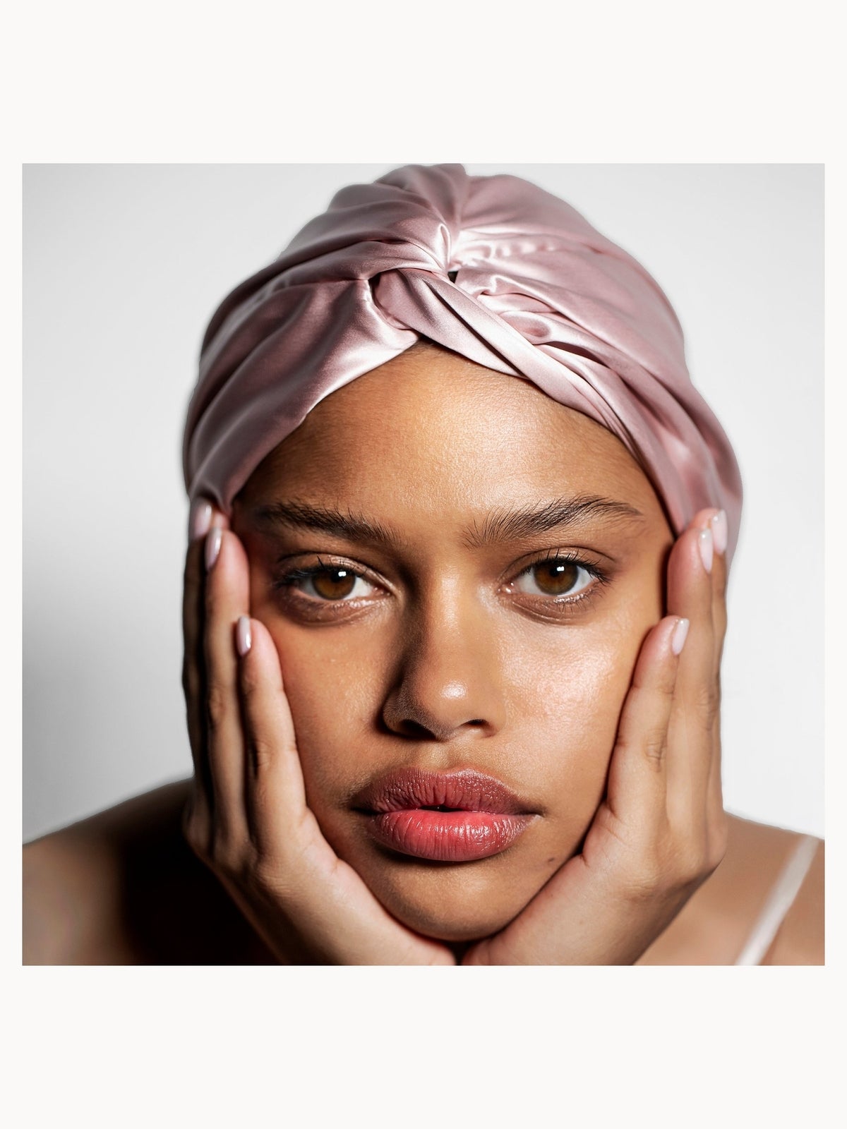 Slip Pure Silk Turban (Various Colours) - Pink 4
