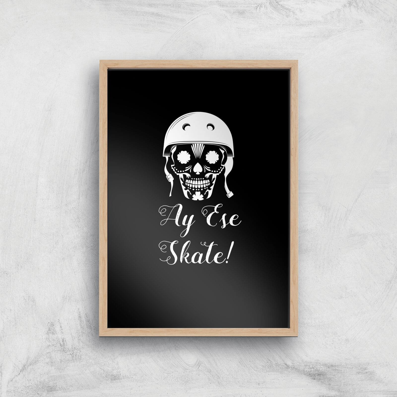 Ay Ese Skate Art Print - A2 - White Frame