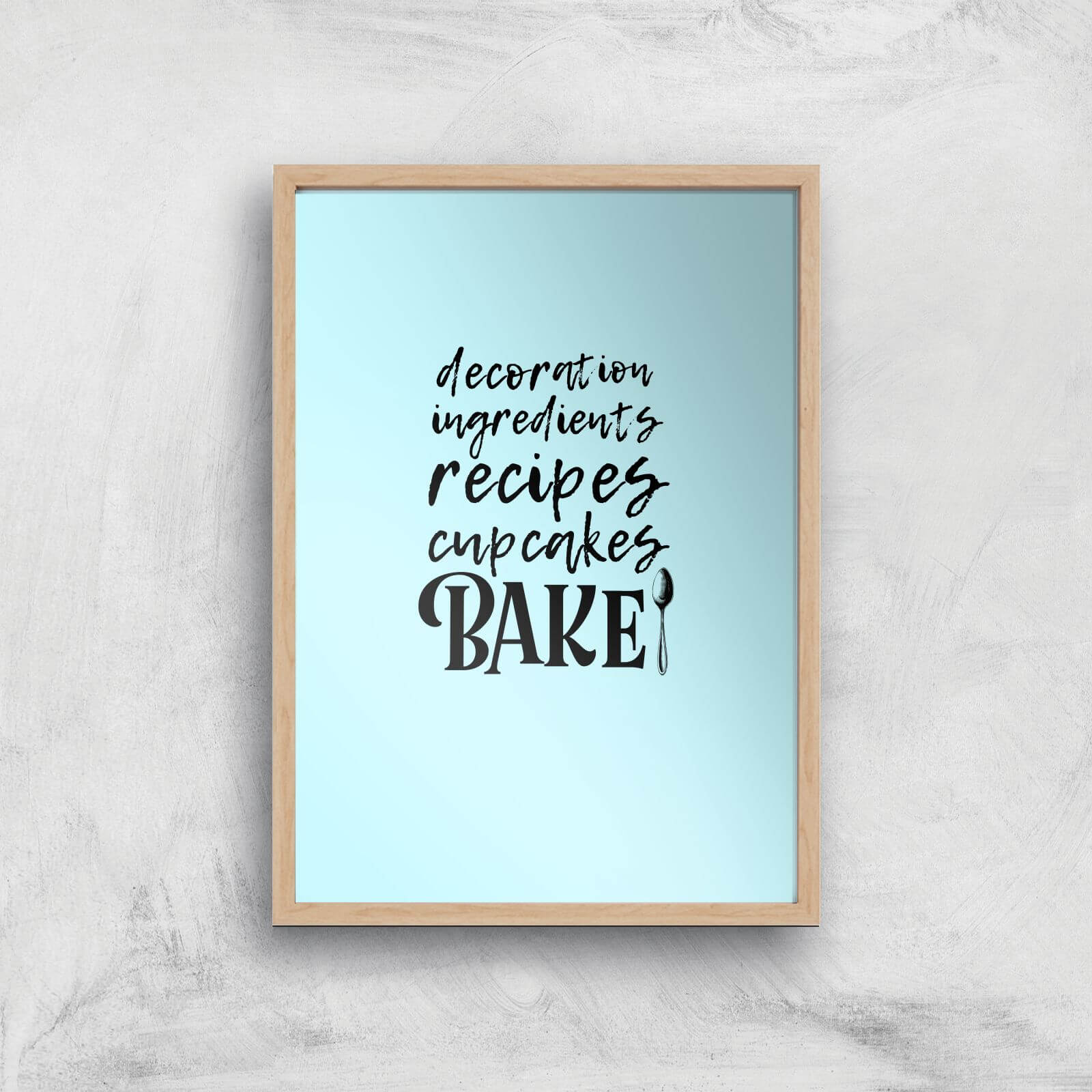 Baking Words Art Print - A2 - White Frame