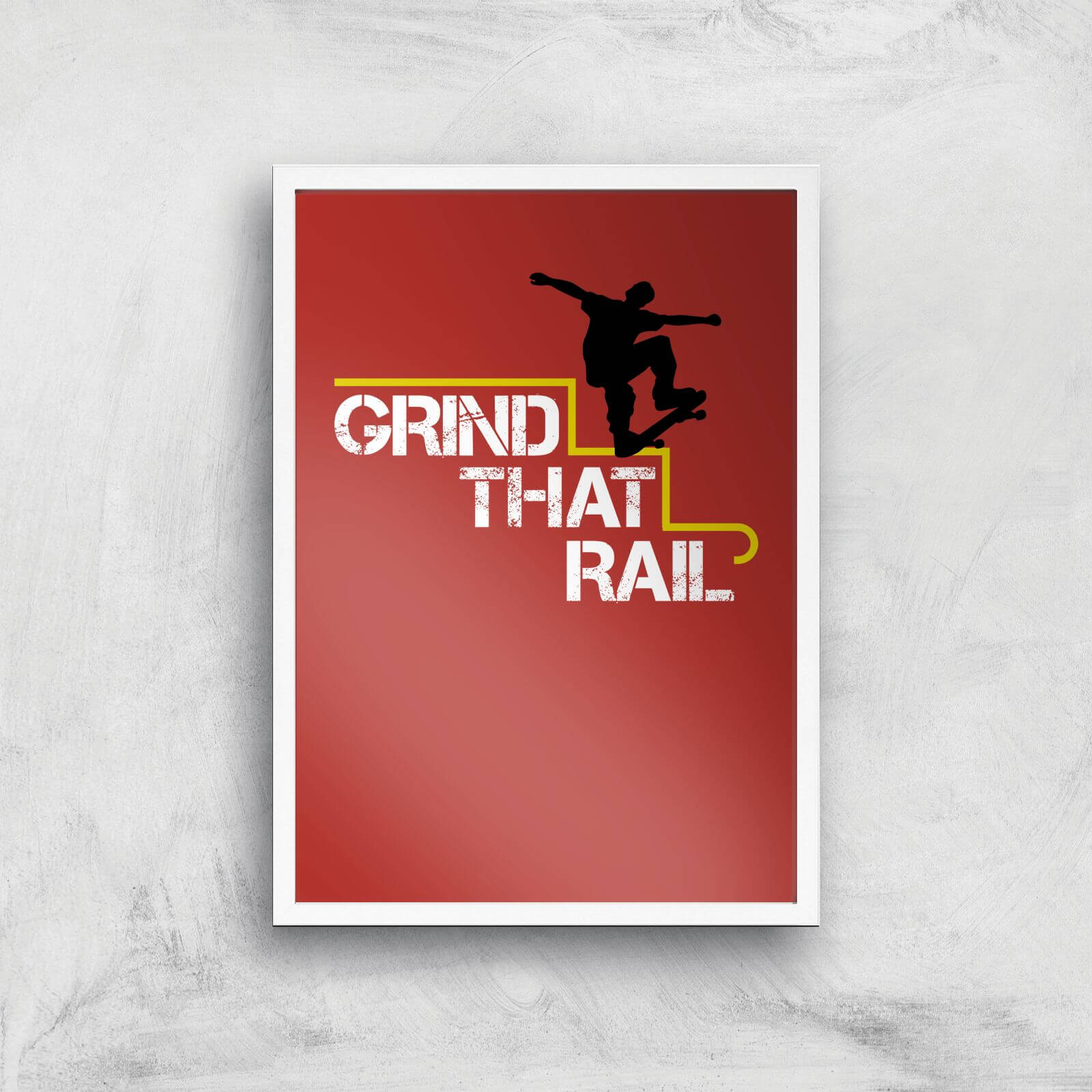 Grind That Rail Art Print - A2 - White Frame
