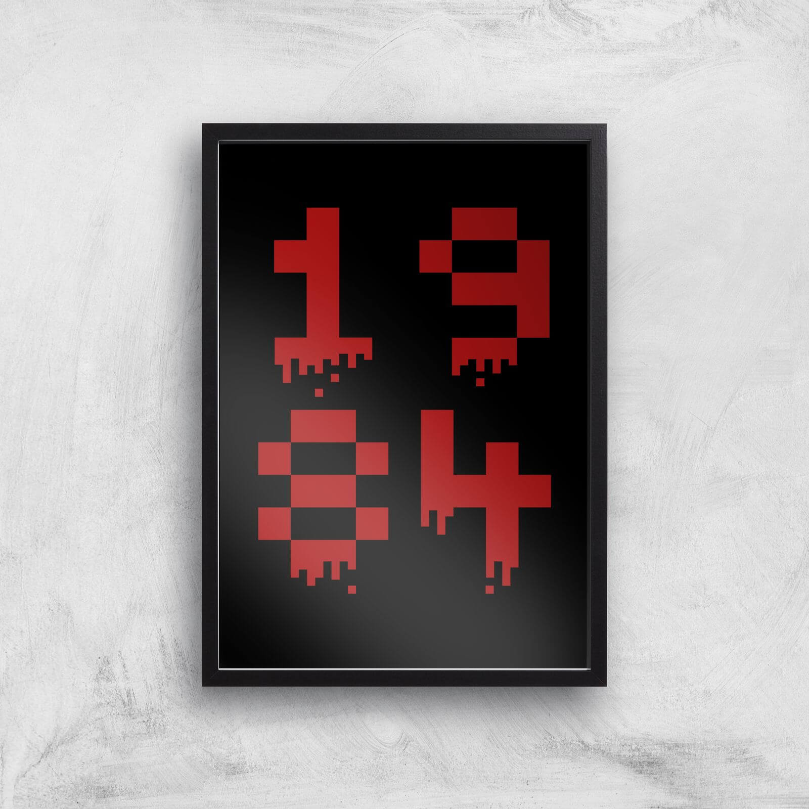 1984 Gaming Art Print - A3 - Black Frame