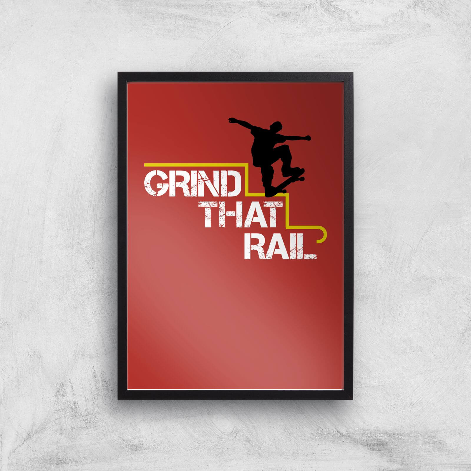 Grind That Rail Art Print - A3 - Black Frame