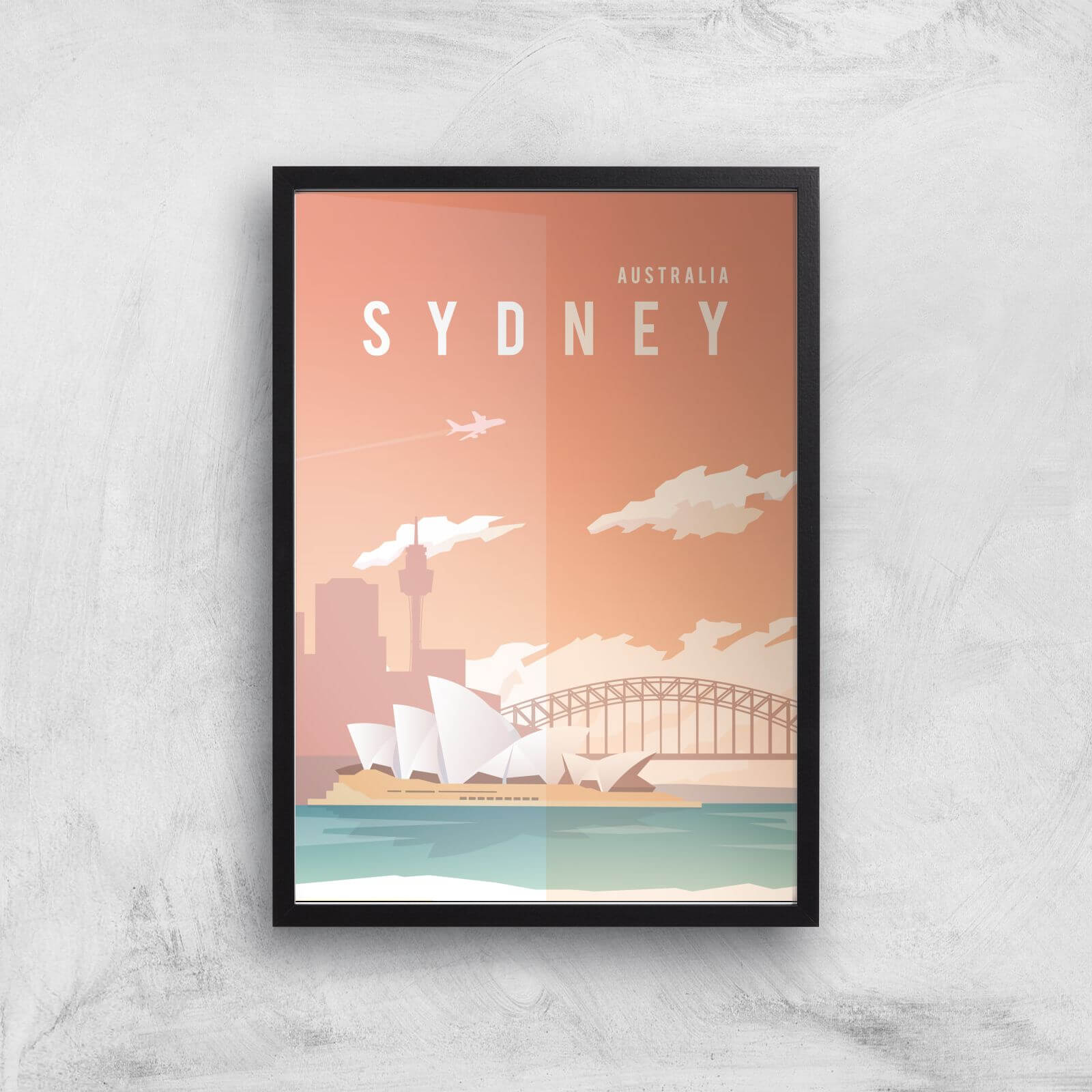 Visit... Sydney Giclée Art Print - A3 - Black Frame