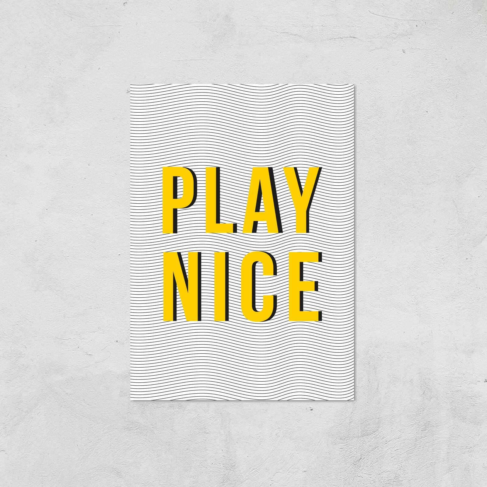 Play Nice Giclée Art Print - A4 - Print Only
