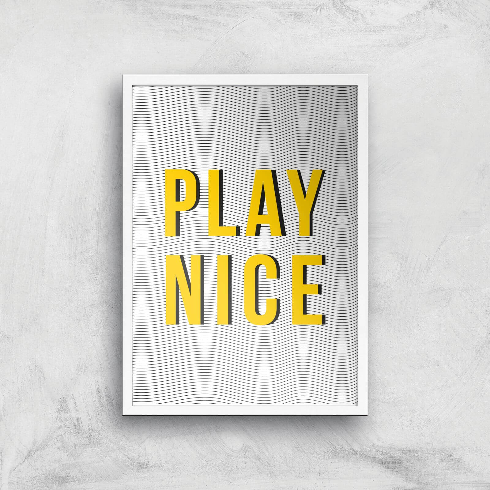 Play Nice Giclée Art Print - A3 - White Frame