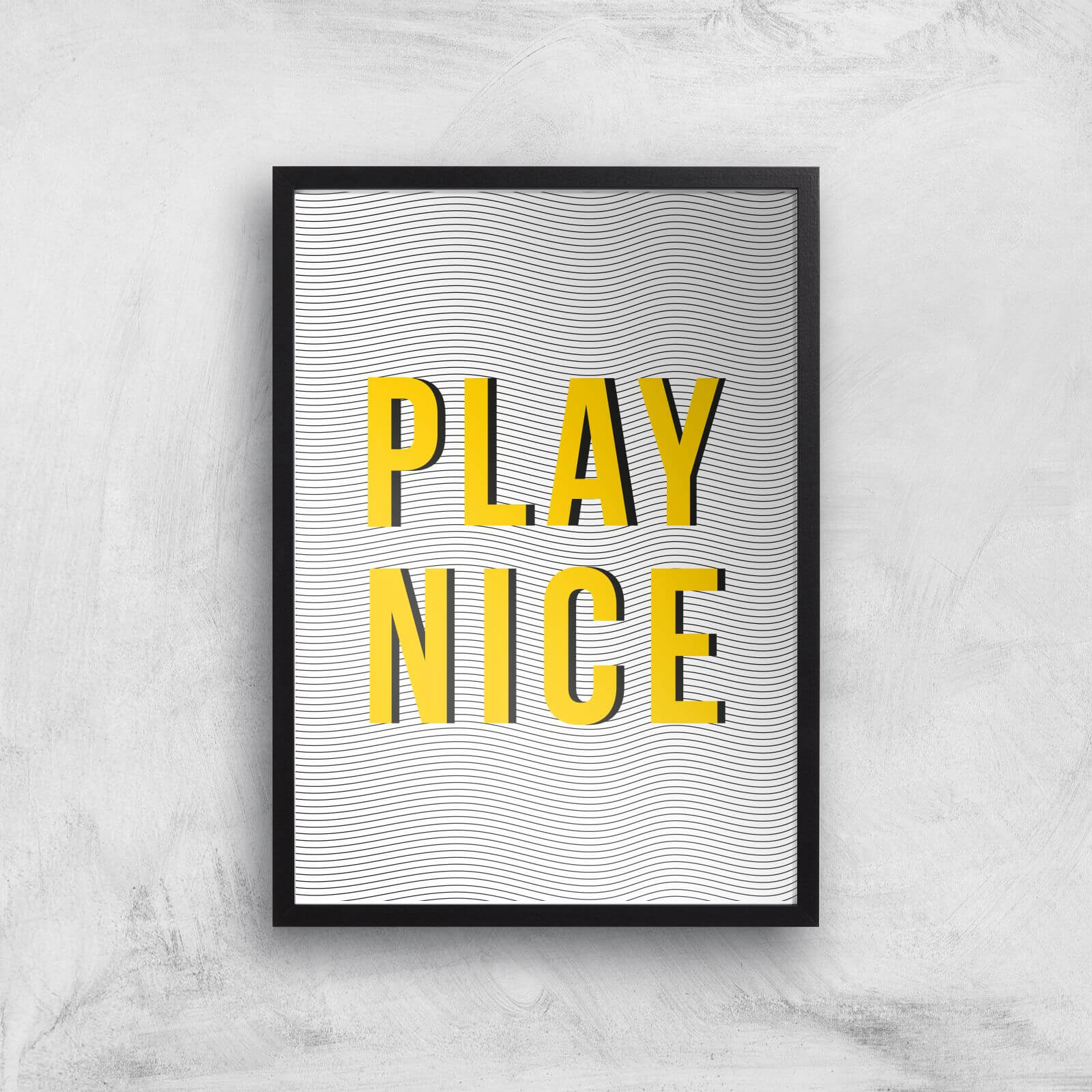Play Nice Giclée Art Print - A3 - Black Frame