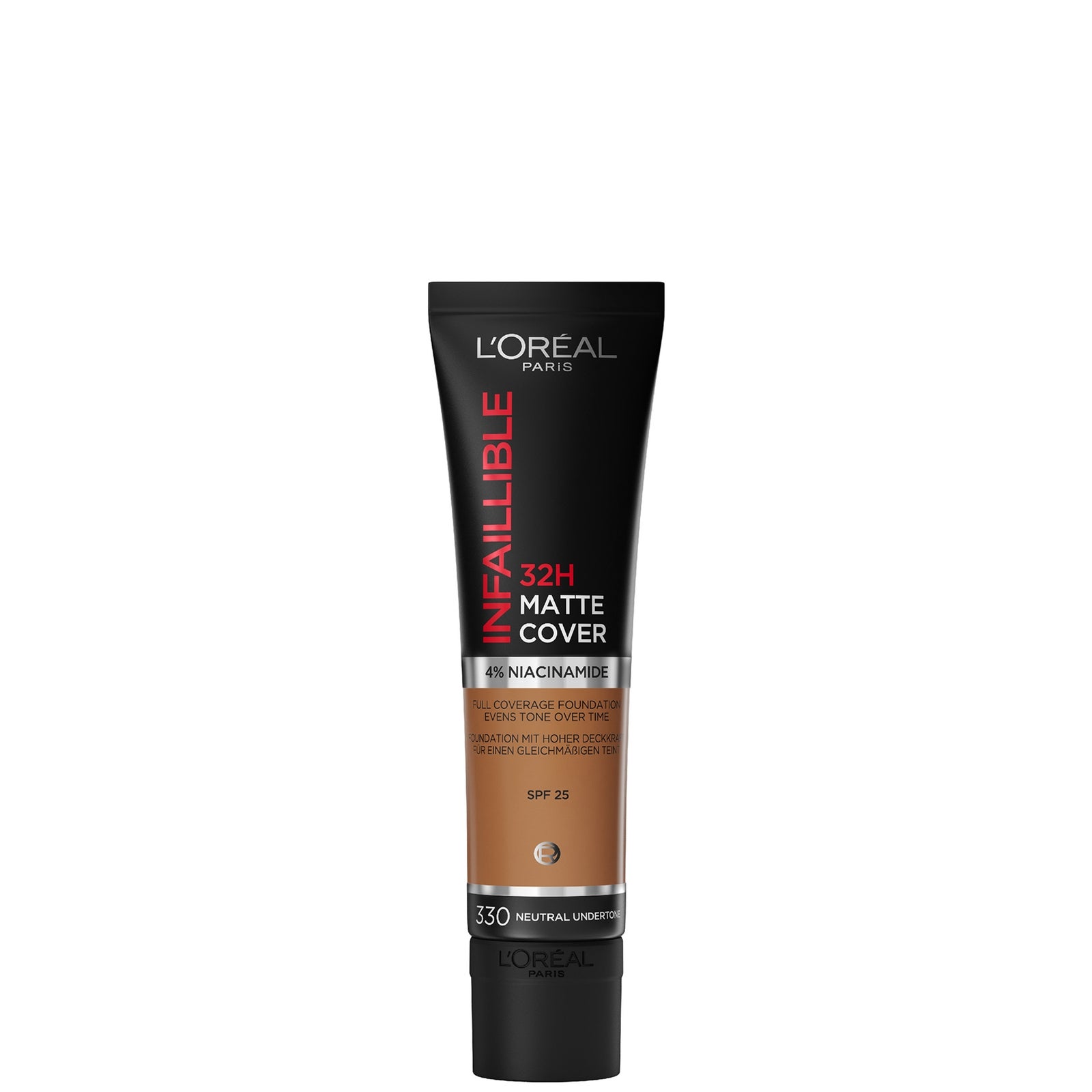 L'Oréal Paris Infallible 32hr Matte Cover Foundation 30ml (Various Shades) - 330 Hazelnut