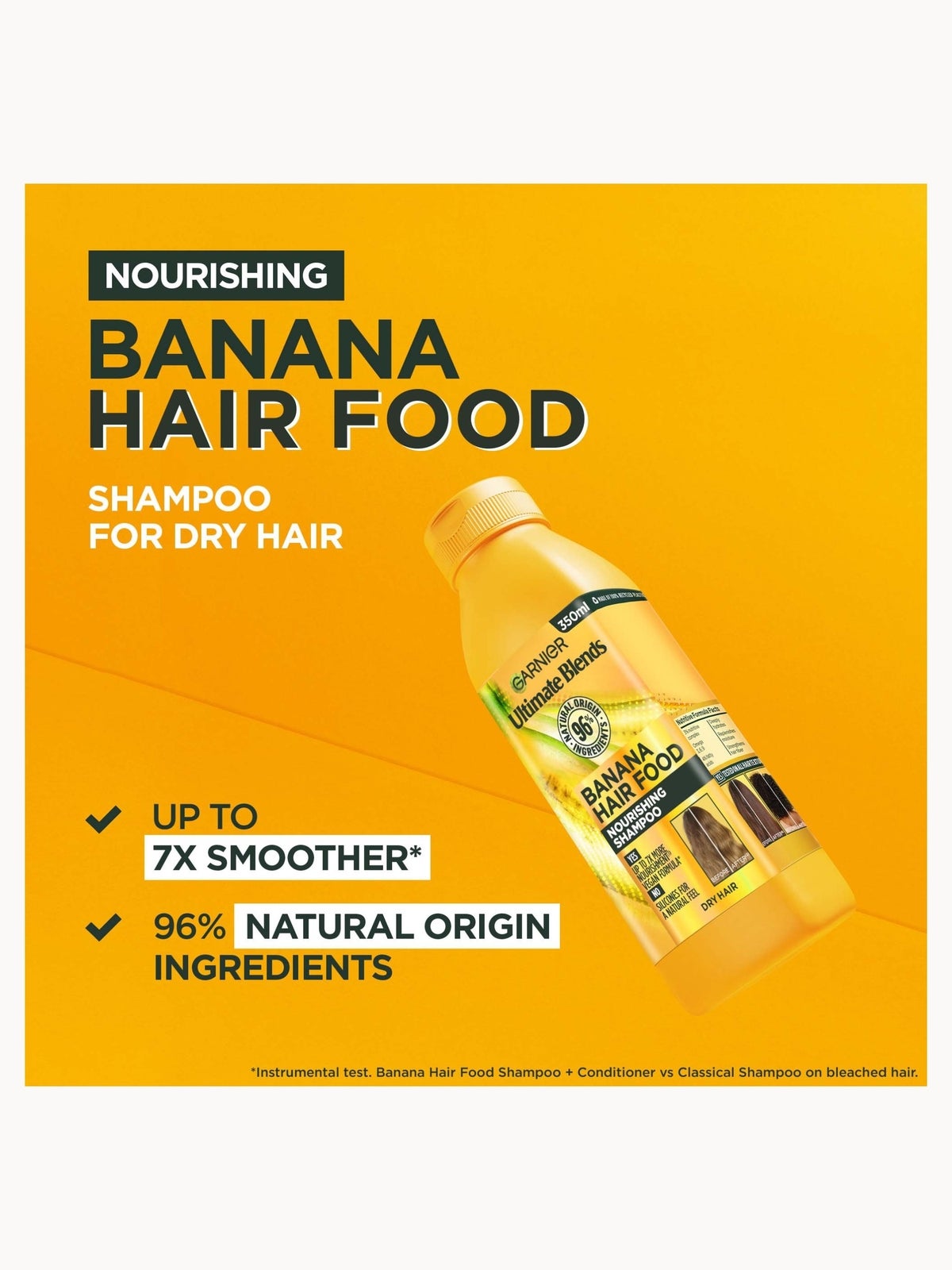 Garnier Ultimate Blends Nourishing Hair Food Banana Shampoo For Dry Hair 350ml 3