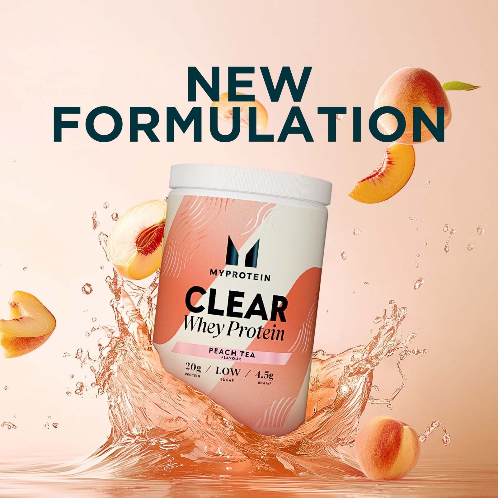 Myprotein Clear Whey Protein Powder - 875g - 35servings - Peach Tea