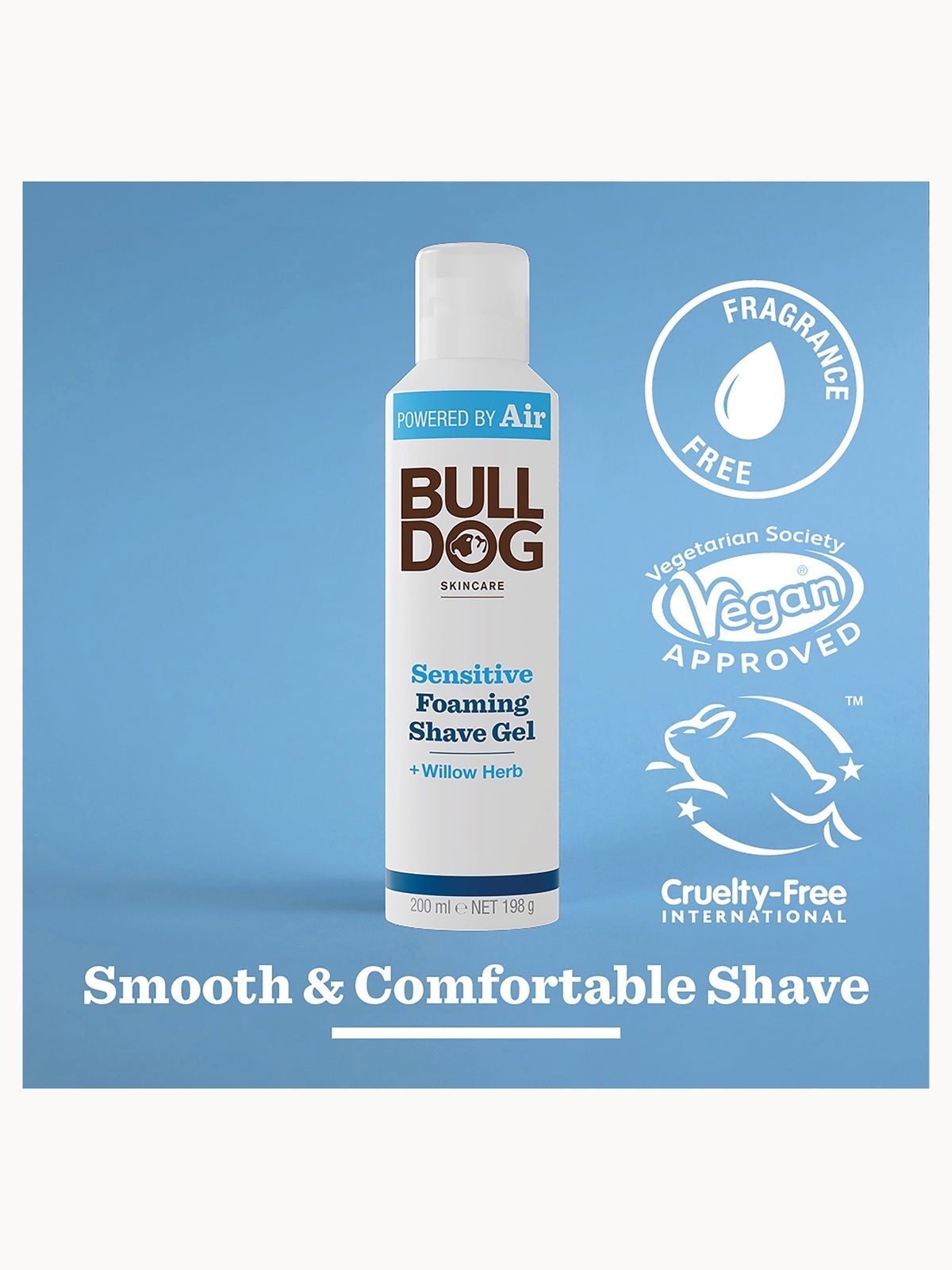 Bulldog Skincare Sensitive Foaming Shave Gel 200ml 2