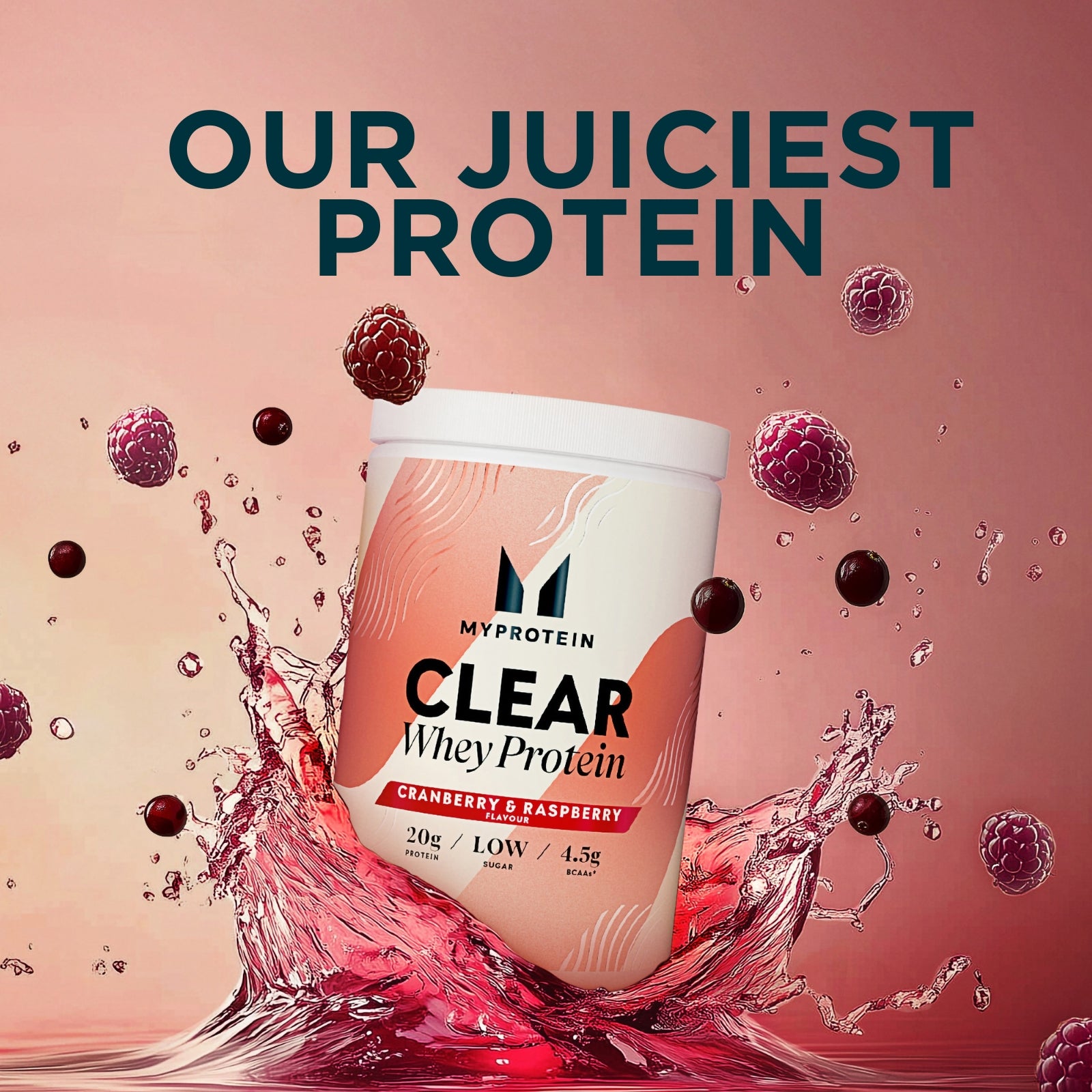 Myprotein Clear Whey Protein Powder - 875g - 35servings - Cranberry & Raspberry