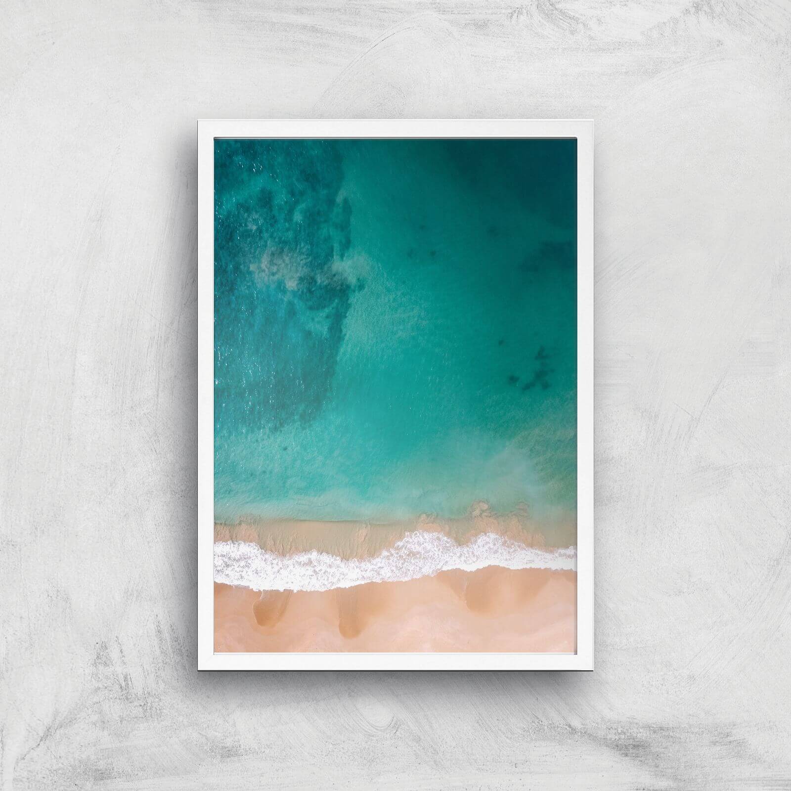 Beach Giclee Art Print - A2 - White Frame