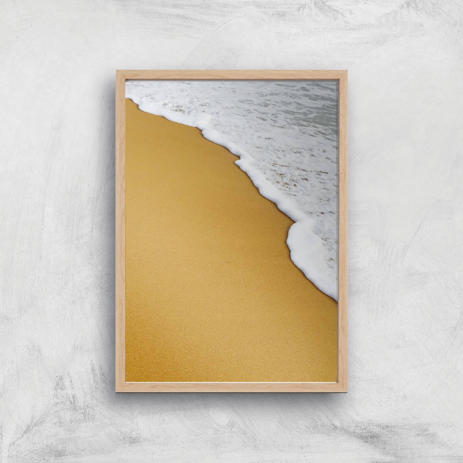Sea Foam Giclee Art Print - A3 - Wooden Frame