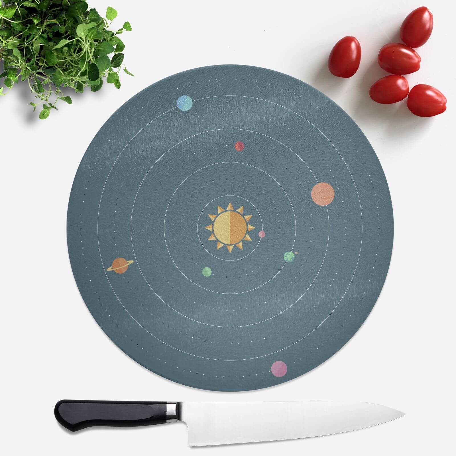 Solar System Round Chopping Board