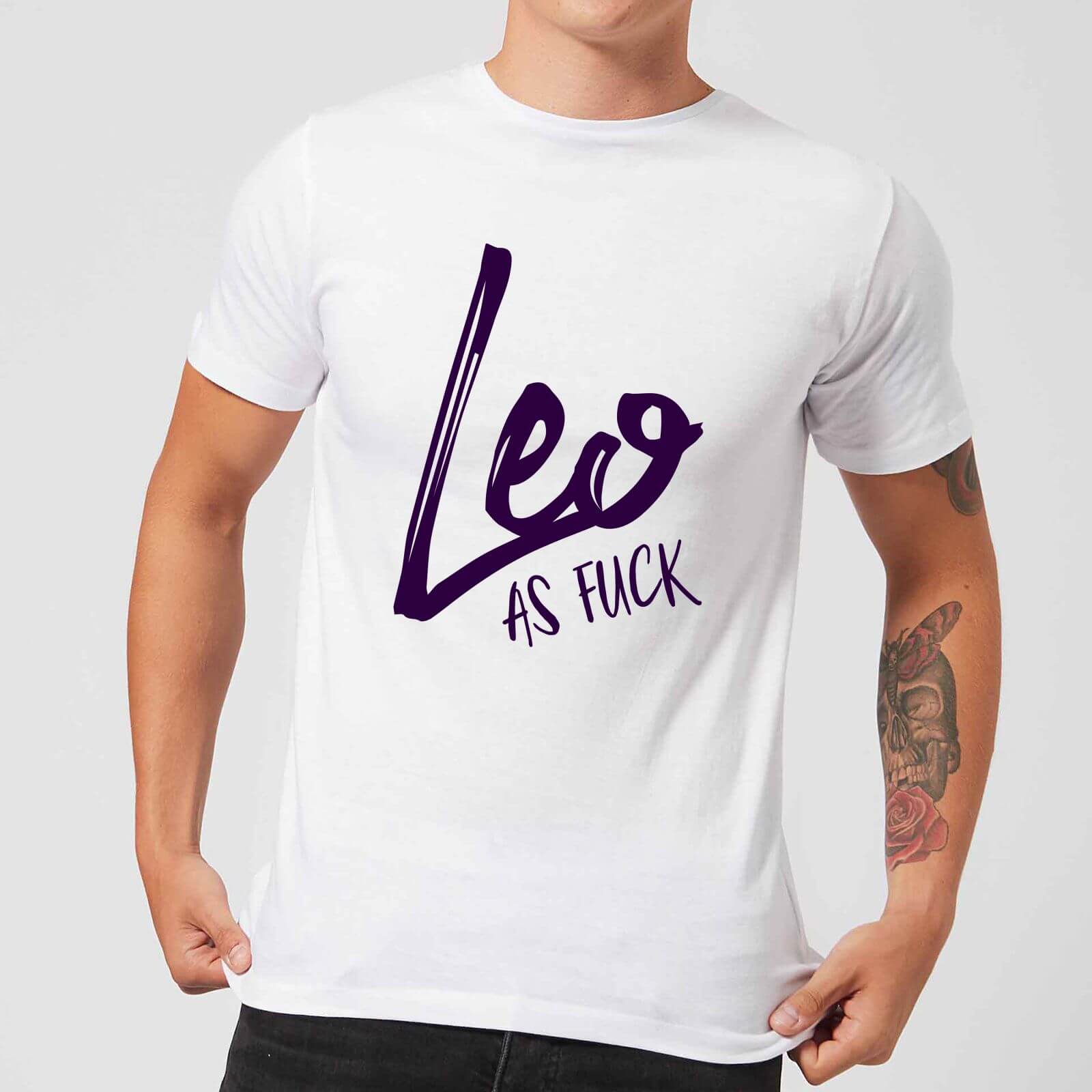 Leo As Fuck Men's T-Shirt - White - XL - White