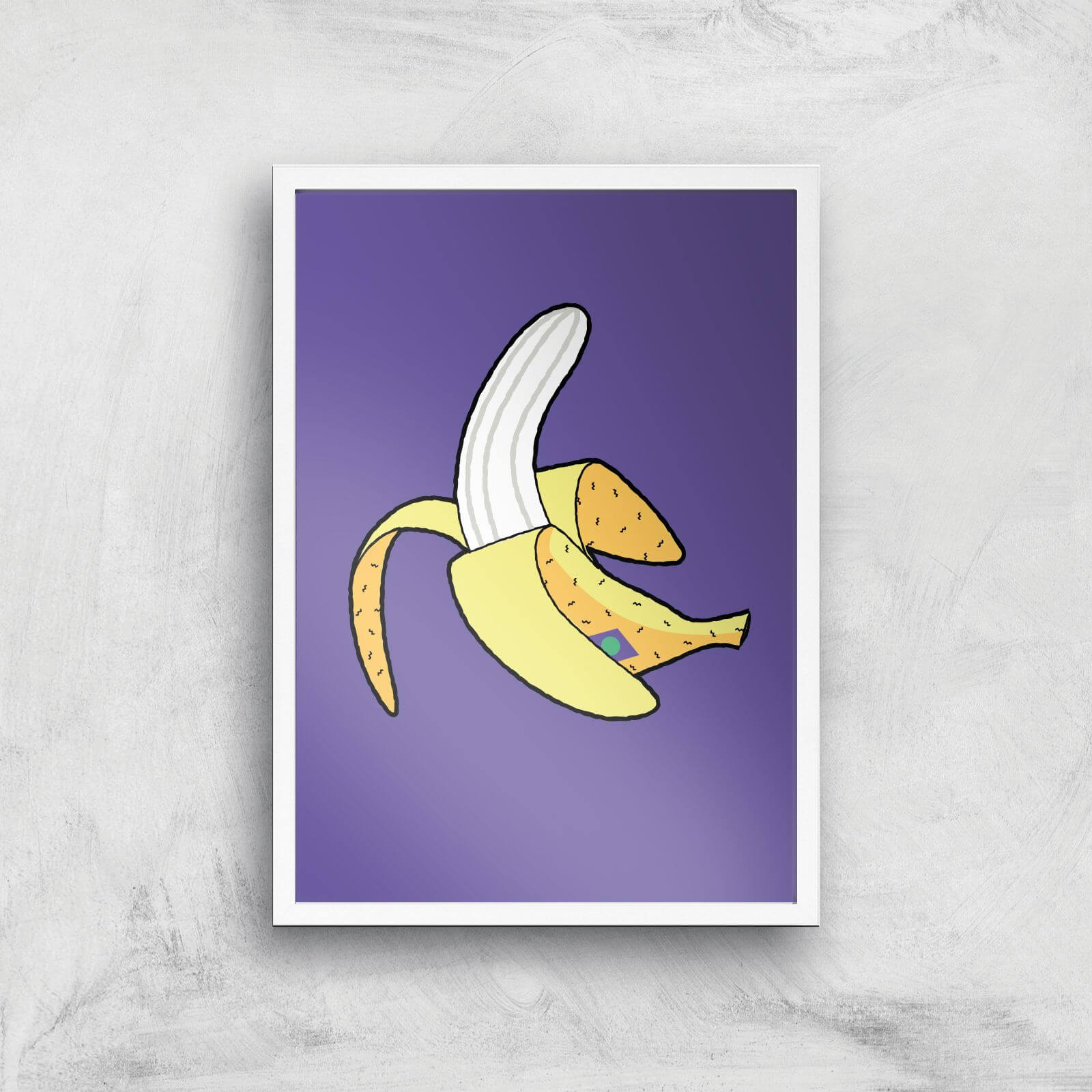 Banana Art Print - A2 - White Frame