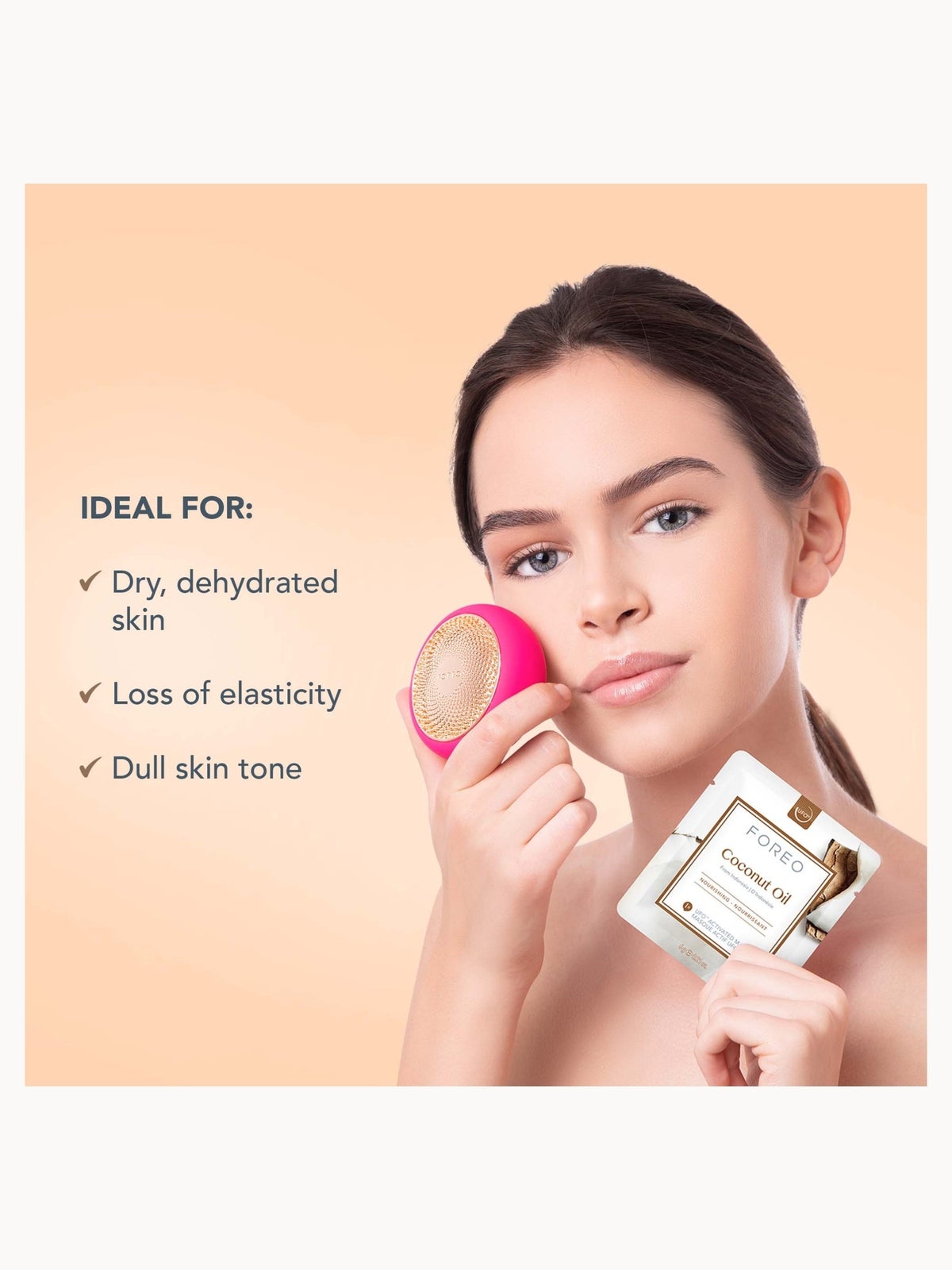 FOREO Coconut Oil UFO/UFO Mini Nourishing Face Mask for Dry Skin (6 Pack) 4