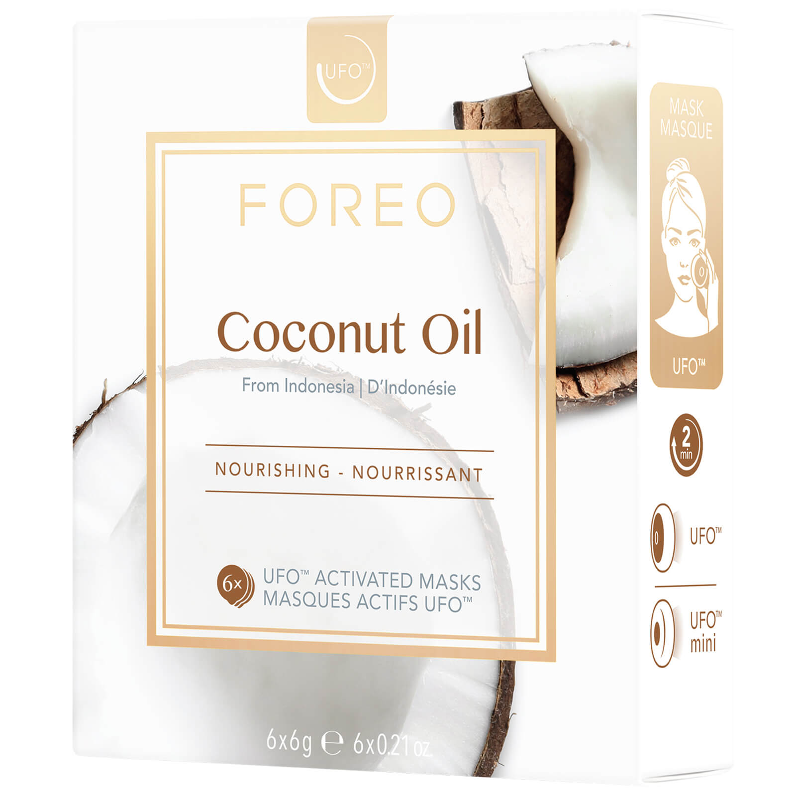 FOREO UFO Coconut Oil Mini Nourishing Face Mask (6 Pack)