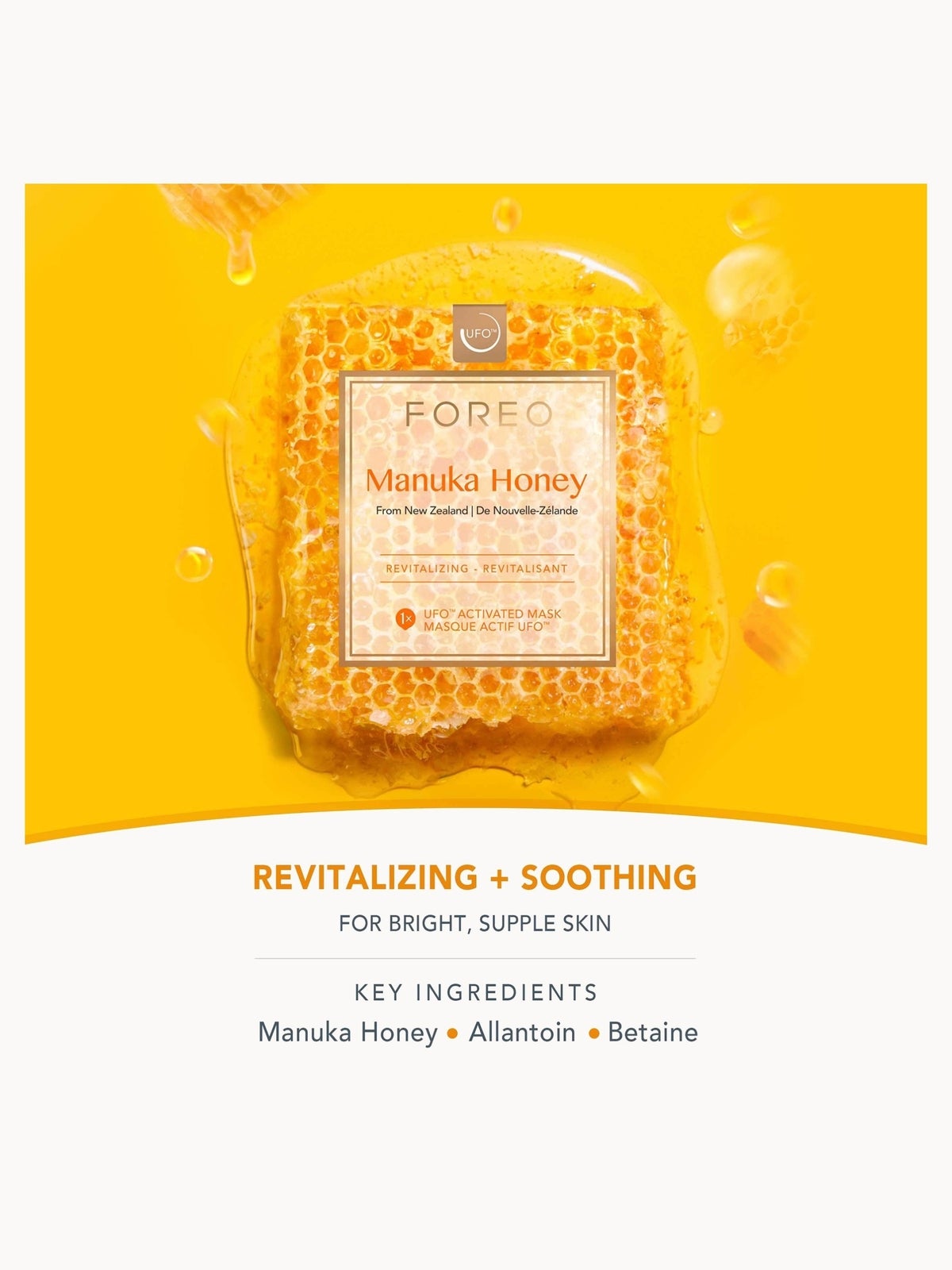 FOREO Manuka Honey UFO/UFO Mini Revitalising Face Mask for Ageing Skin (6 Pack) 3